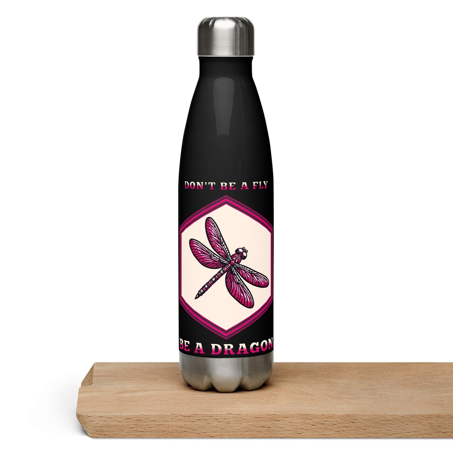 Don't Be A Fly Be A Dragon II Stainless Steel Water Bottle - Stainless Steel Water Bottle - Discovery Co.
