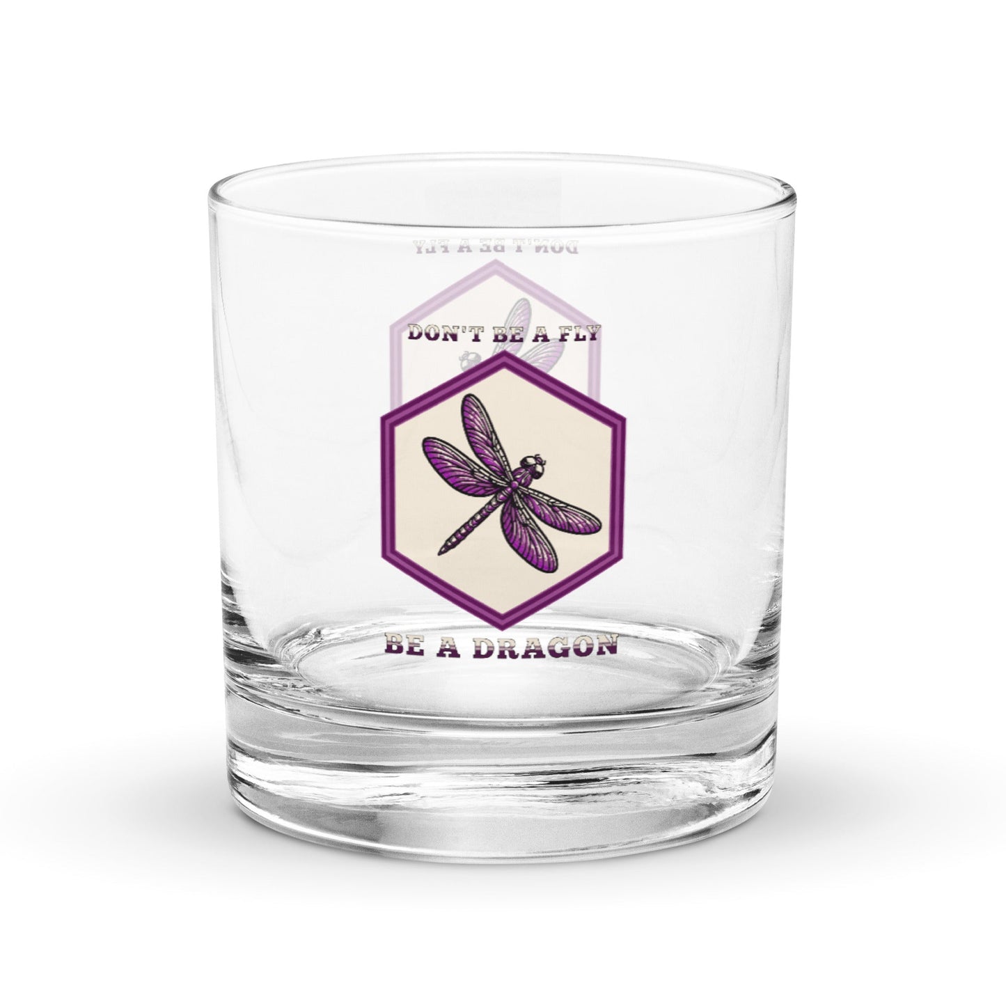 Don't Be A Fly Be A Dragon Rocks Glass - Rocks Glass - Discovery Co.