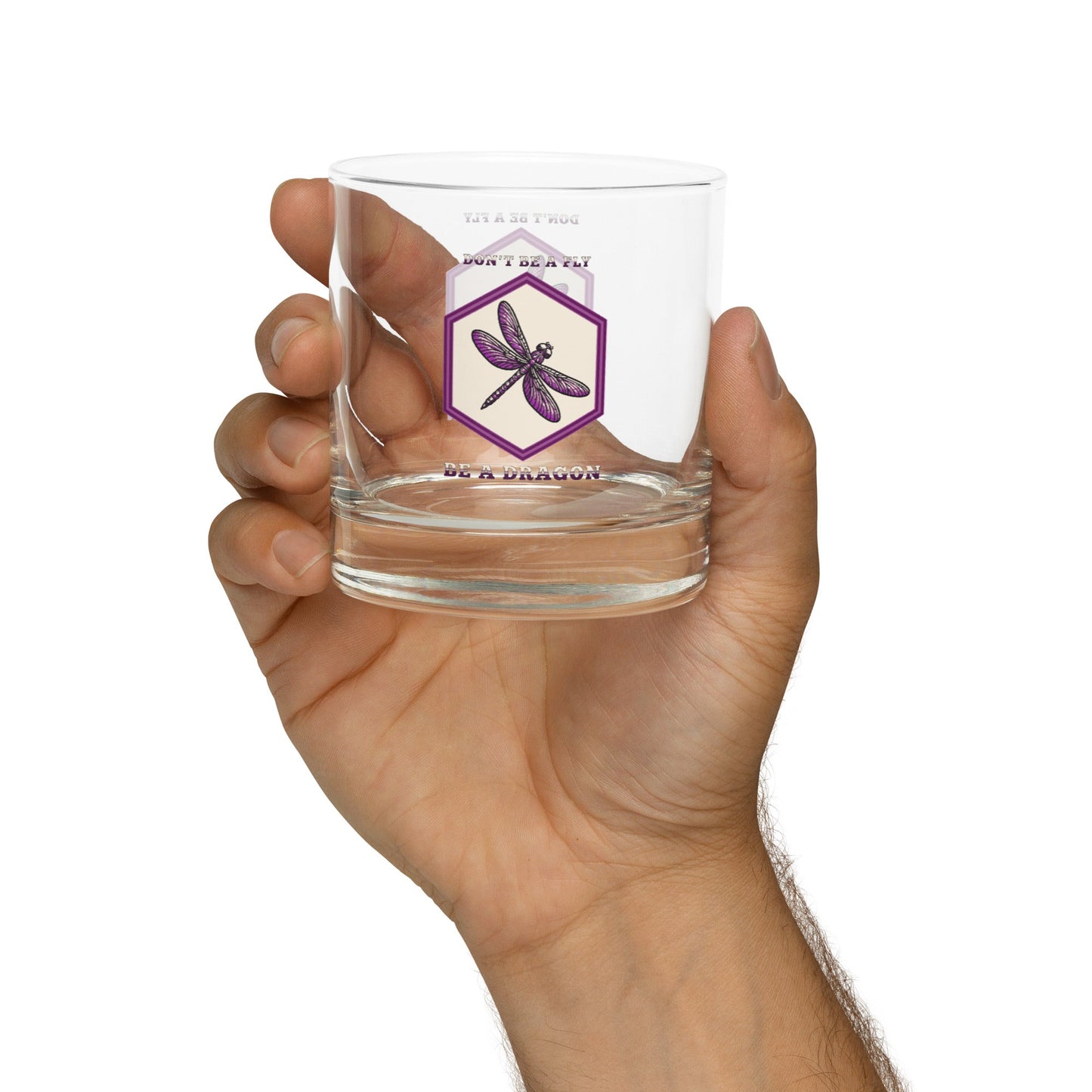 Don't Be A Fly Be A Dragon Rocks Glass - Rocks Glass - Discovery Co.