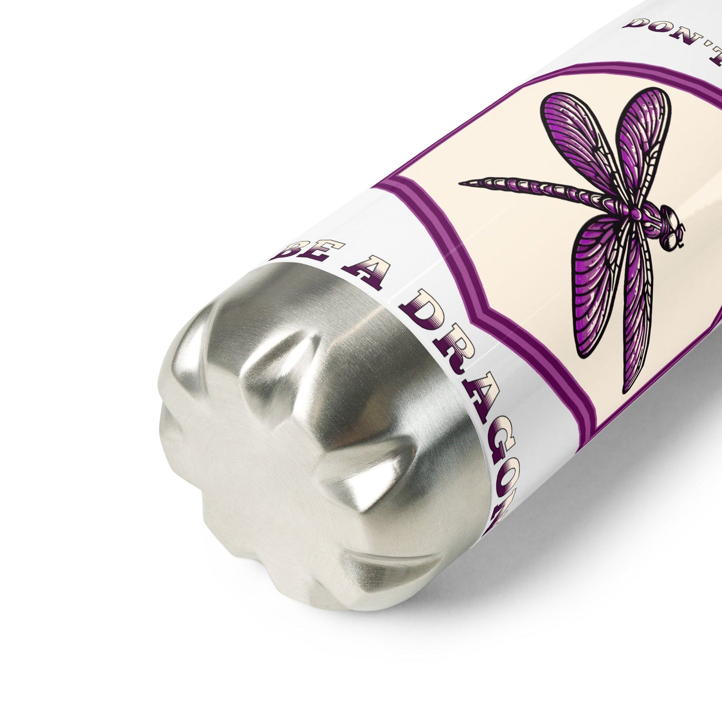 Don't Be A Fly Be A Dragon Stainless Steel Water Bottle - Stainless Steel Water Bottle - Discovery Co.