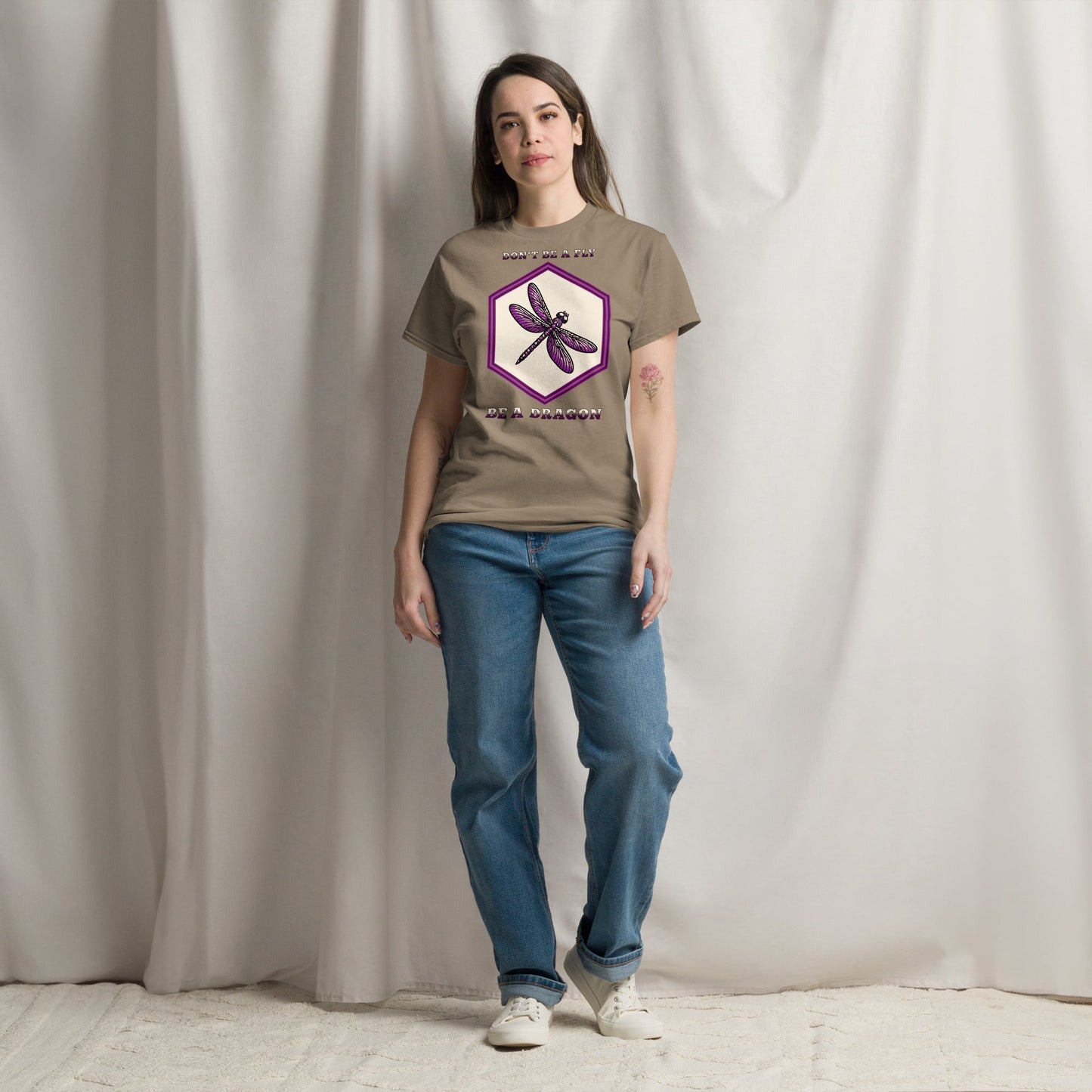 Don't Be A Fly Be A Dragon Women's (Unisex) Classic Tee - Women's Shirts - Discovery Co.