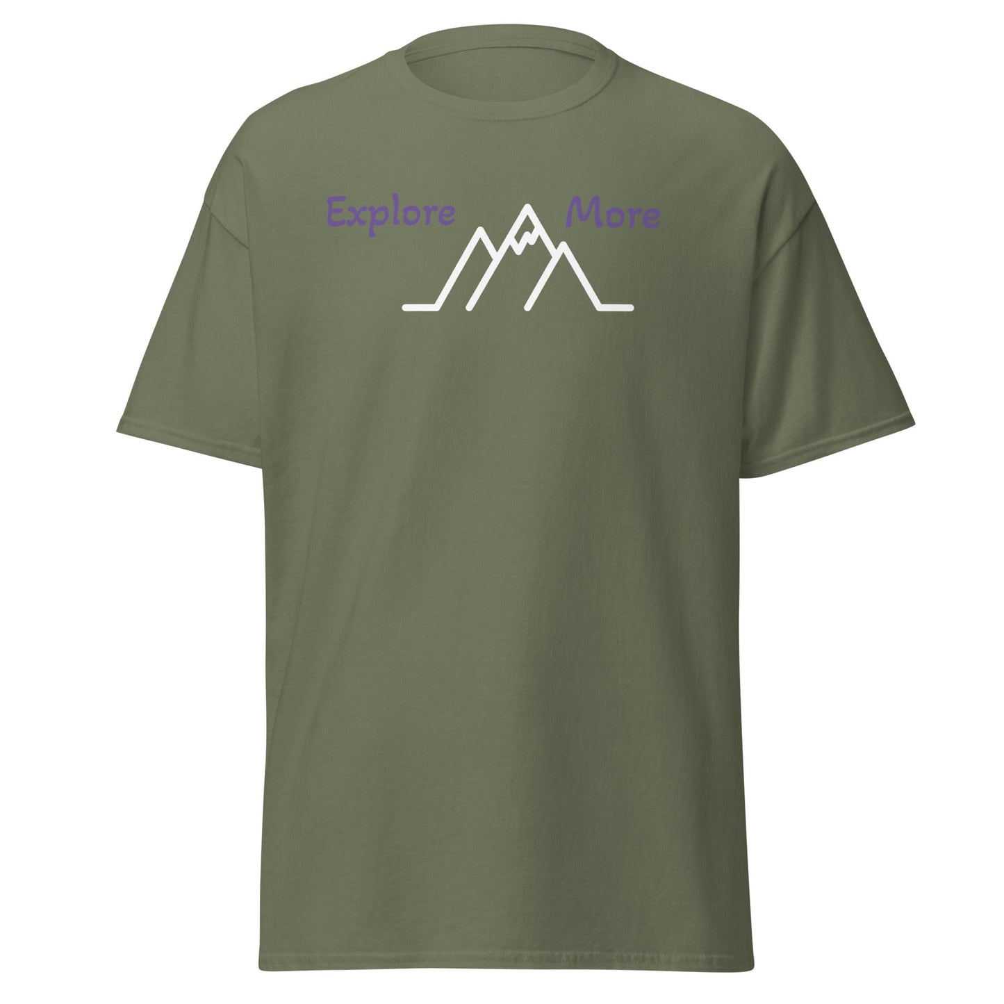 Explore More With Mountains Men's (Unisex) Classic Tee - Men's Shirts - Discovery Co.