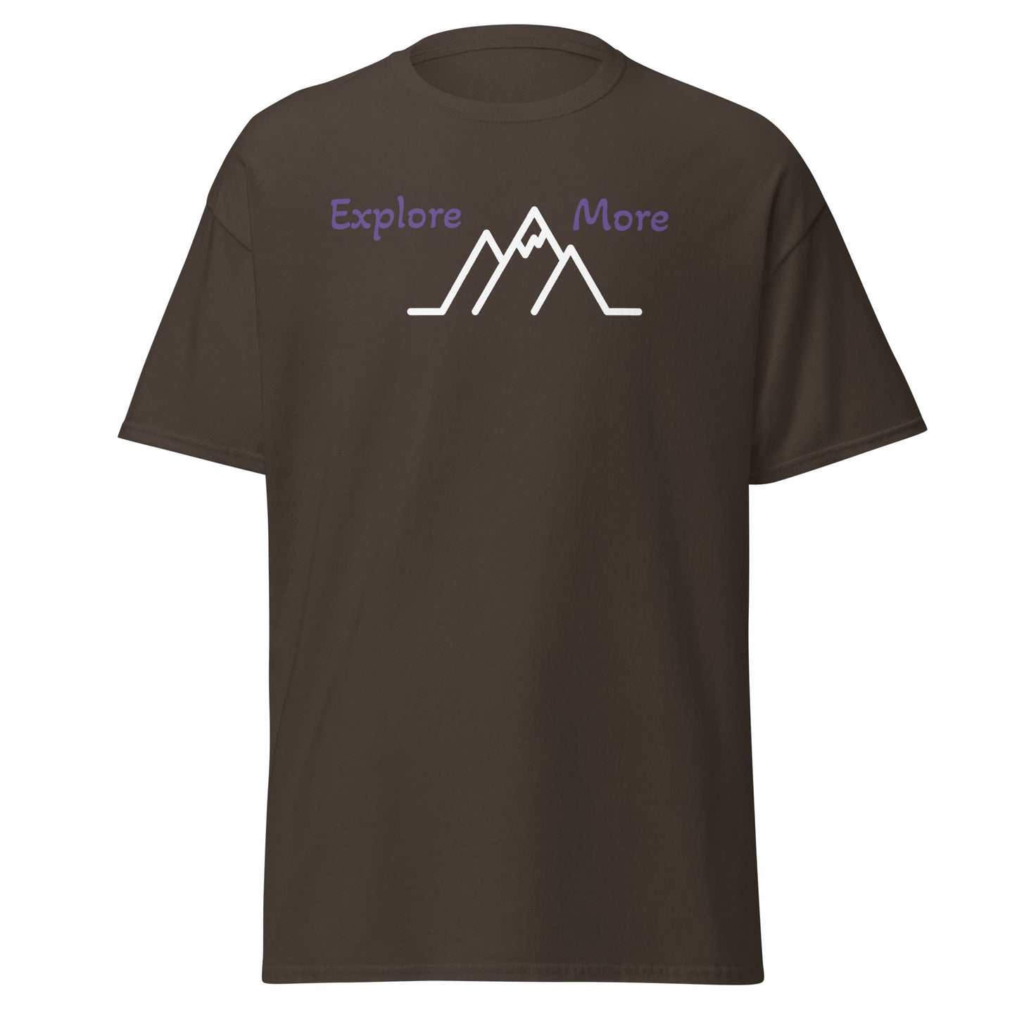 Explore More With Mountains Men's (Unisex) Classic Tee - Men's Shirts - Discovery Co.