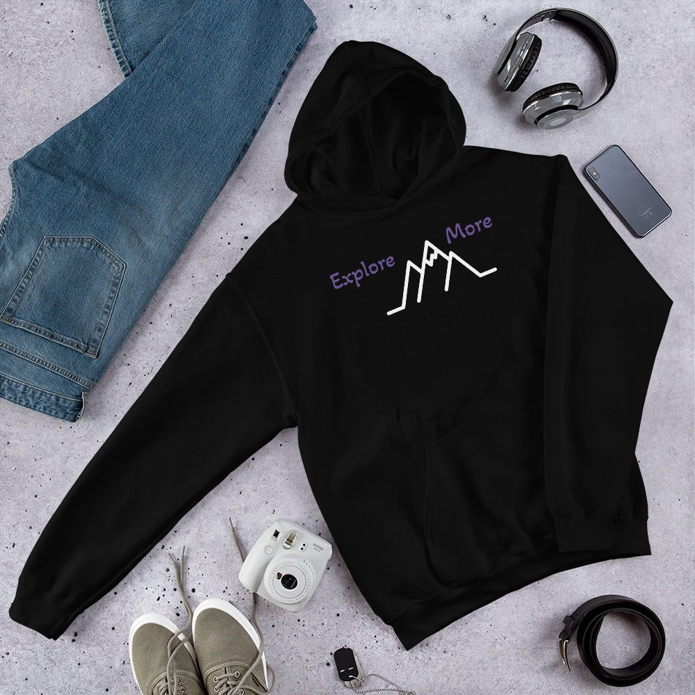 Explore More With Mountains Men's (Unisex) Hoodie - Hoodies - Discovery Co.