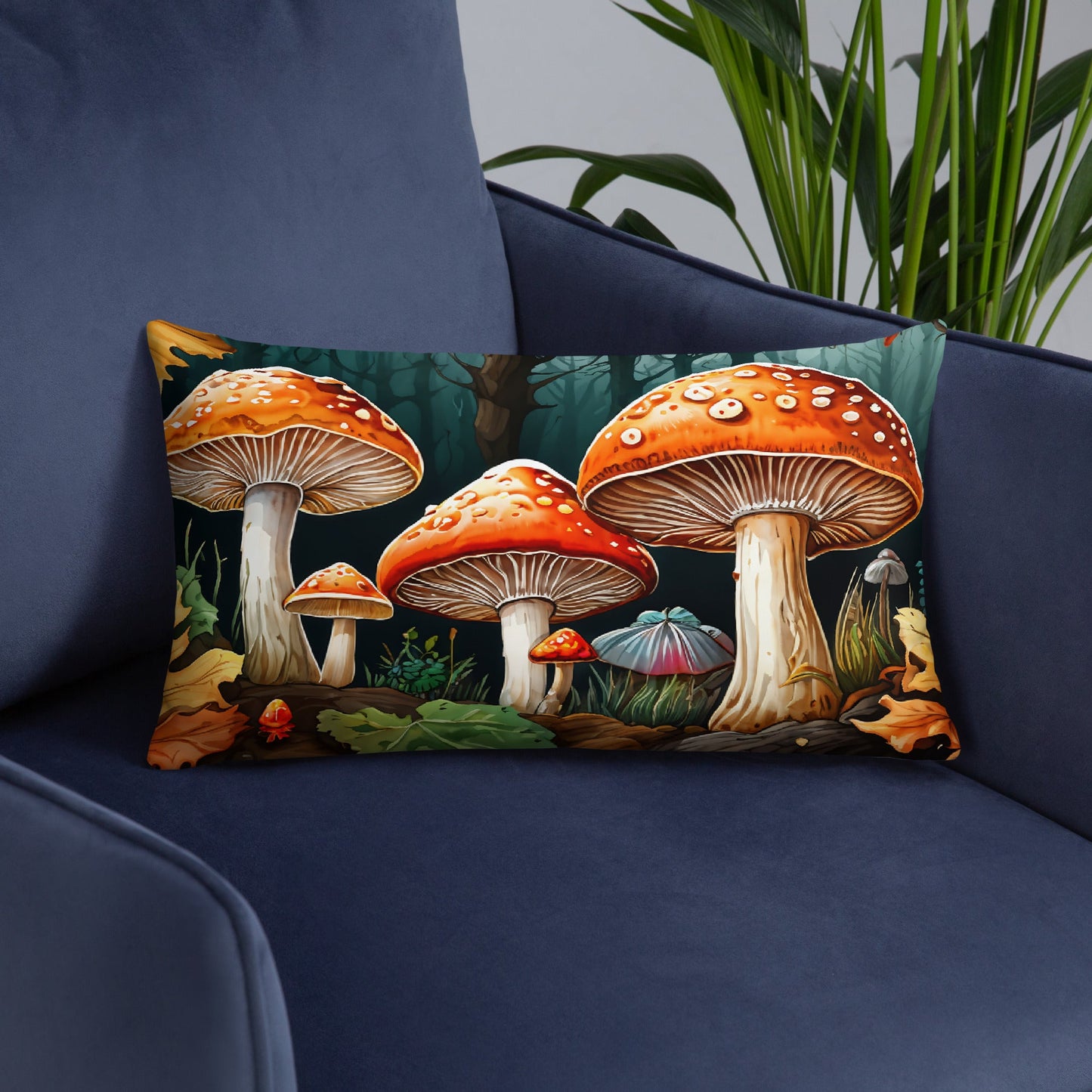 Fall Mushrooms Basic Pillow - Pillows - Discovery Co.
