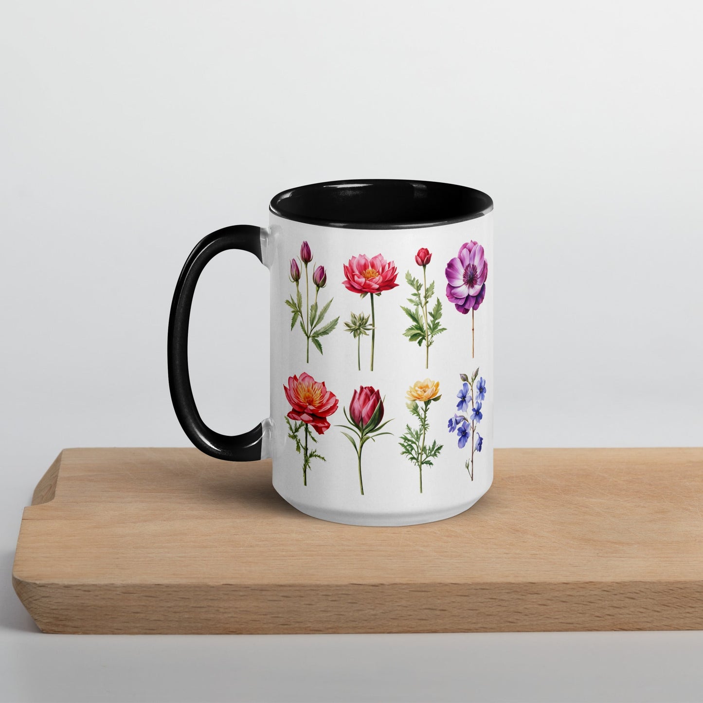 Flower Garden Mug With Color Inside (11 oz and 15 oz) - Mugs - Discovery Co.