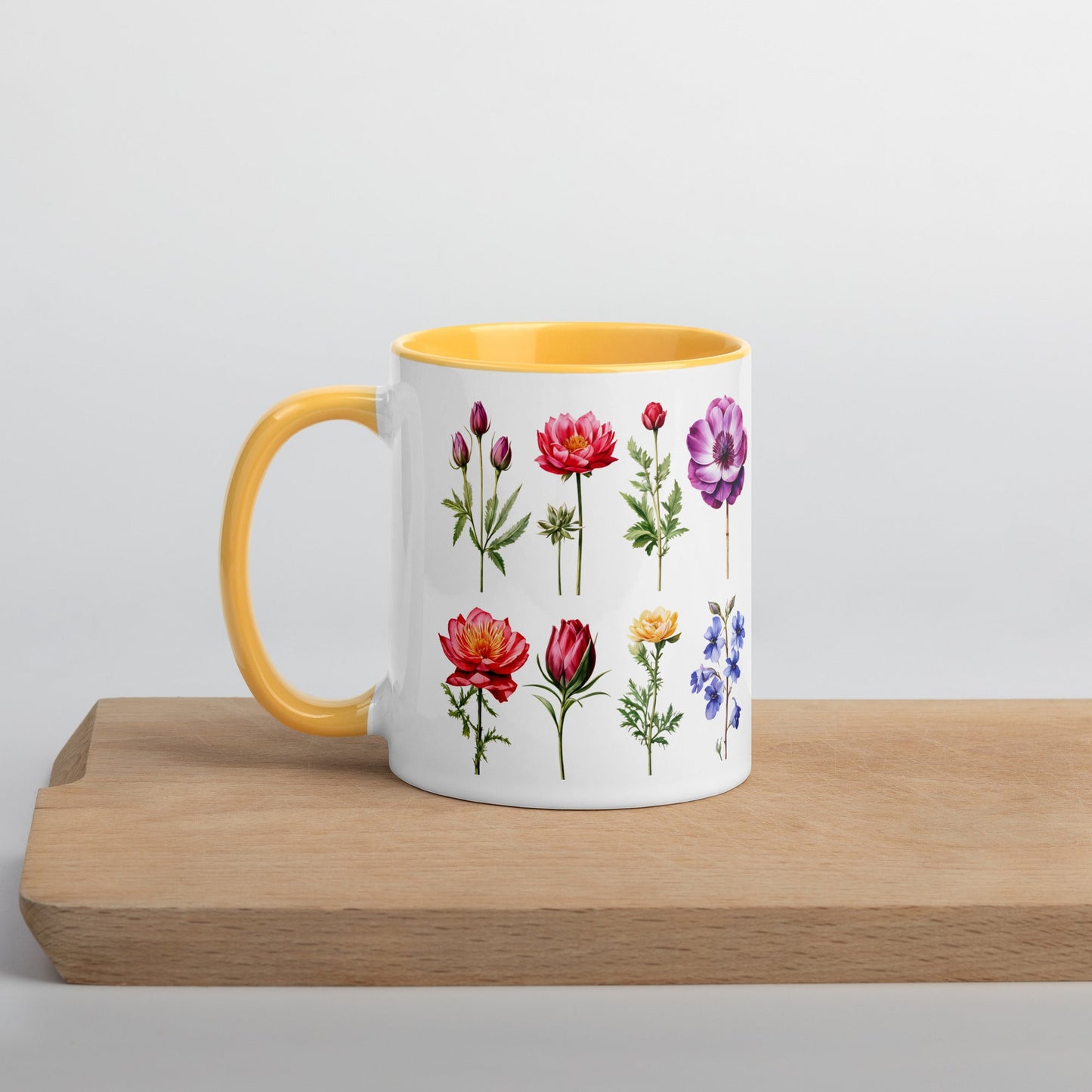 Flower Garden Mug With Color Inside (11 oz and 15 oz) - Mugs - Discovery Co.