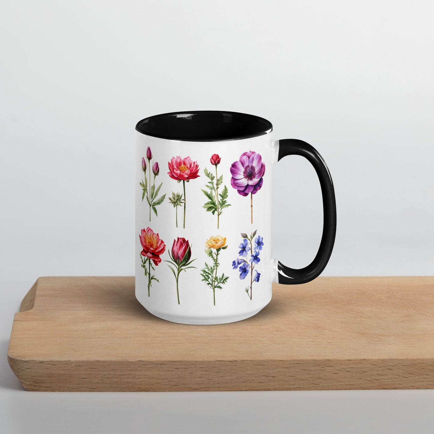 Flower Garden Mug With Color Inside (11 oz and 15 oz) - Mugs - Discovery Co.
