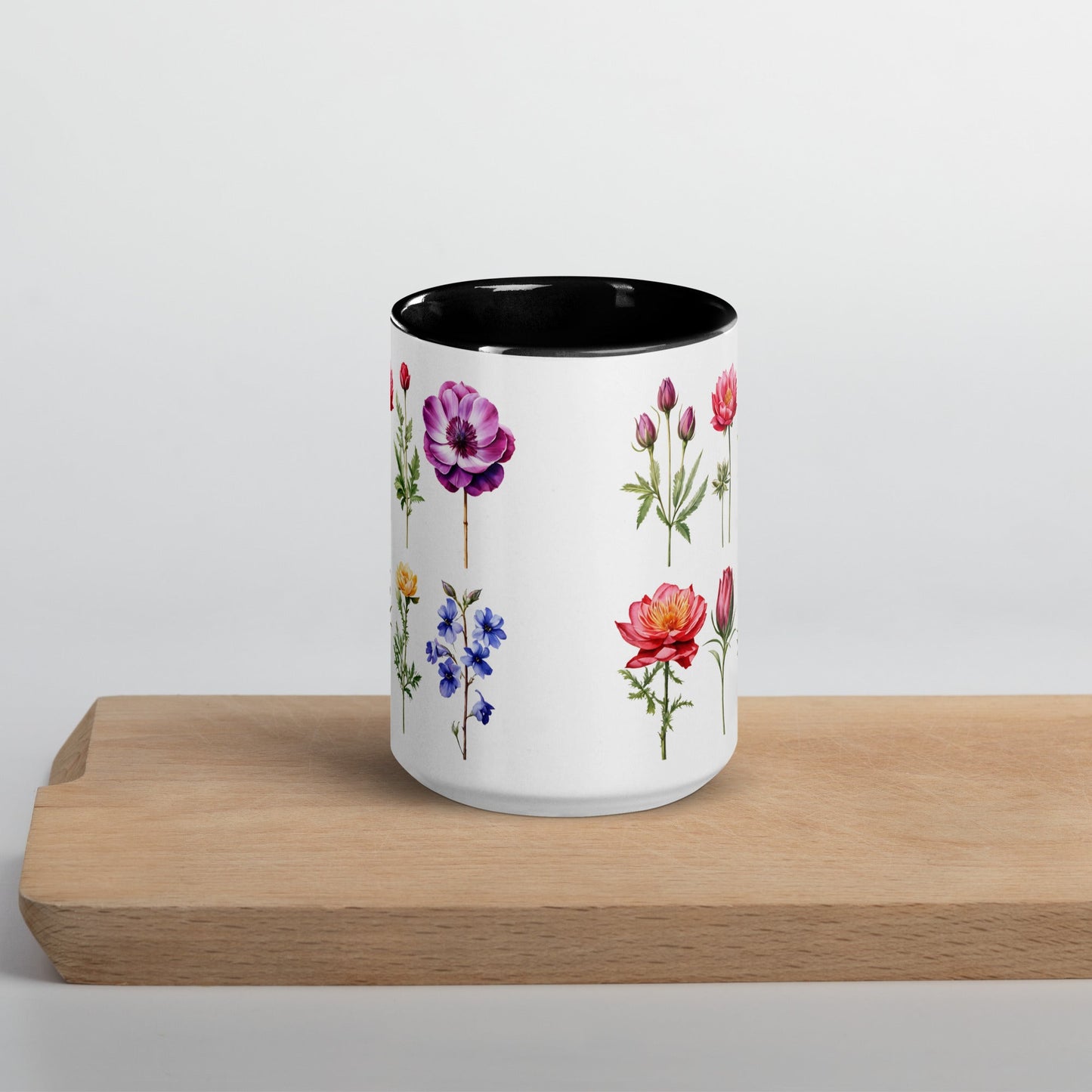 Flower Garden Mug With Color Inside (11 oz and 15 oz) - Mugs - Discovery Co.