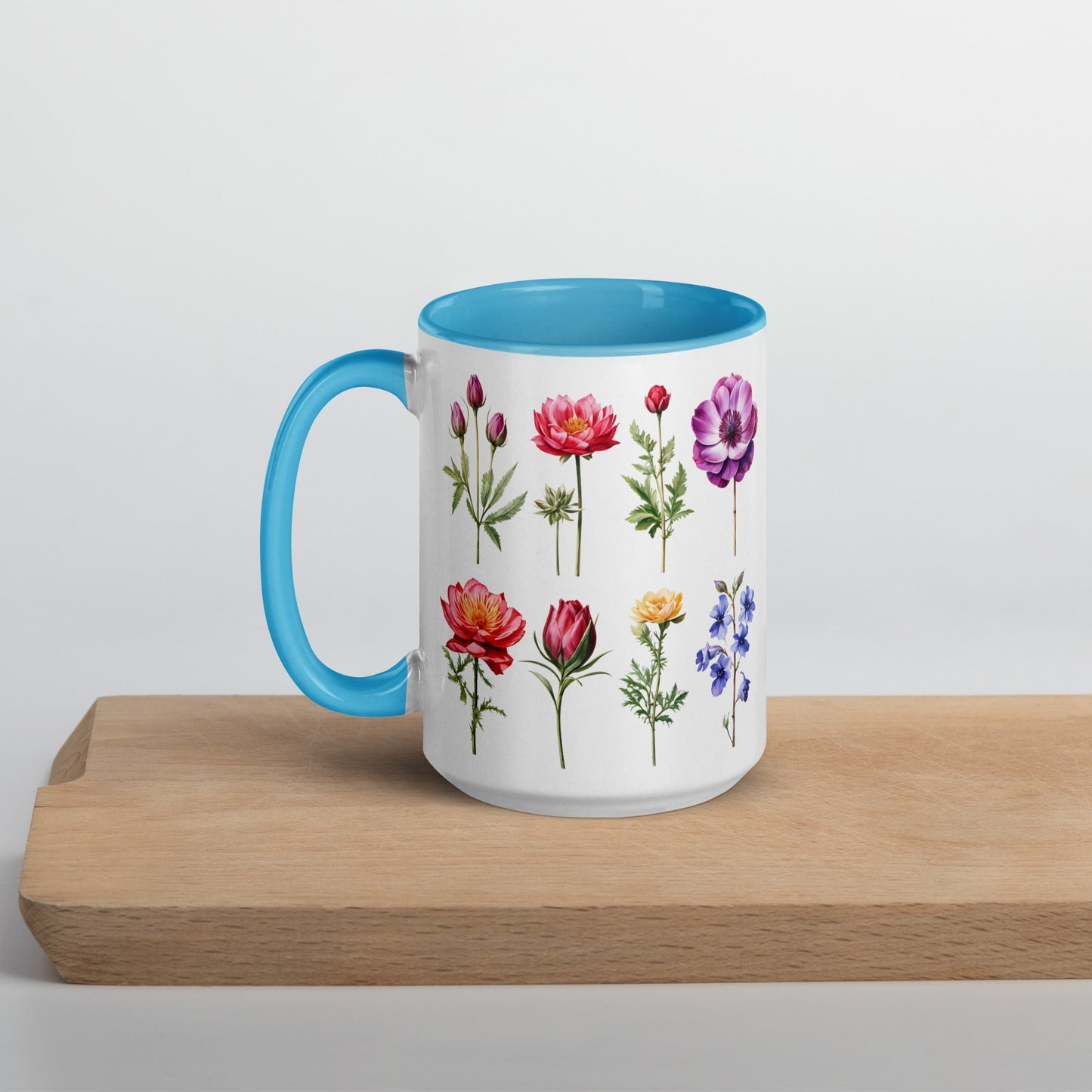 Flower Garden Mug With Color Inside (11 oz and 15 oz) - Mugs - Discovery Co.