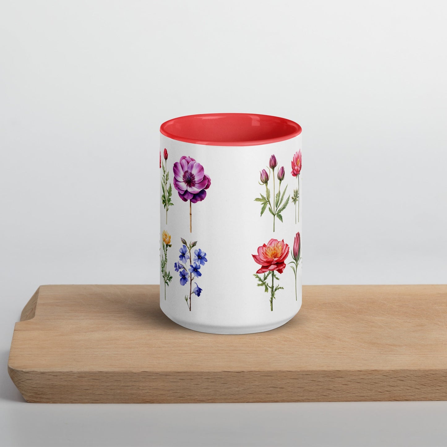Flower Garden Mug With Color Inside (11 oz and 15 oz) - Mugs - Discovery Co.