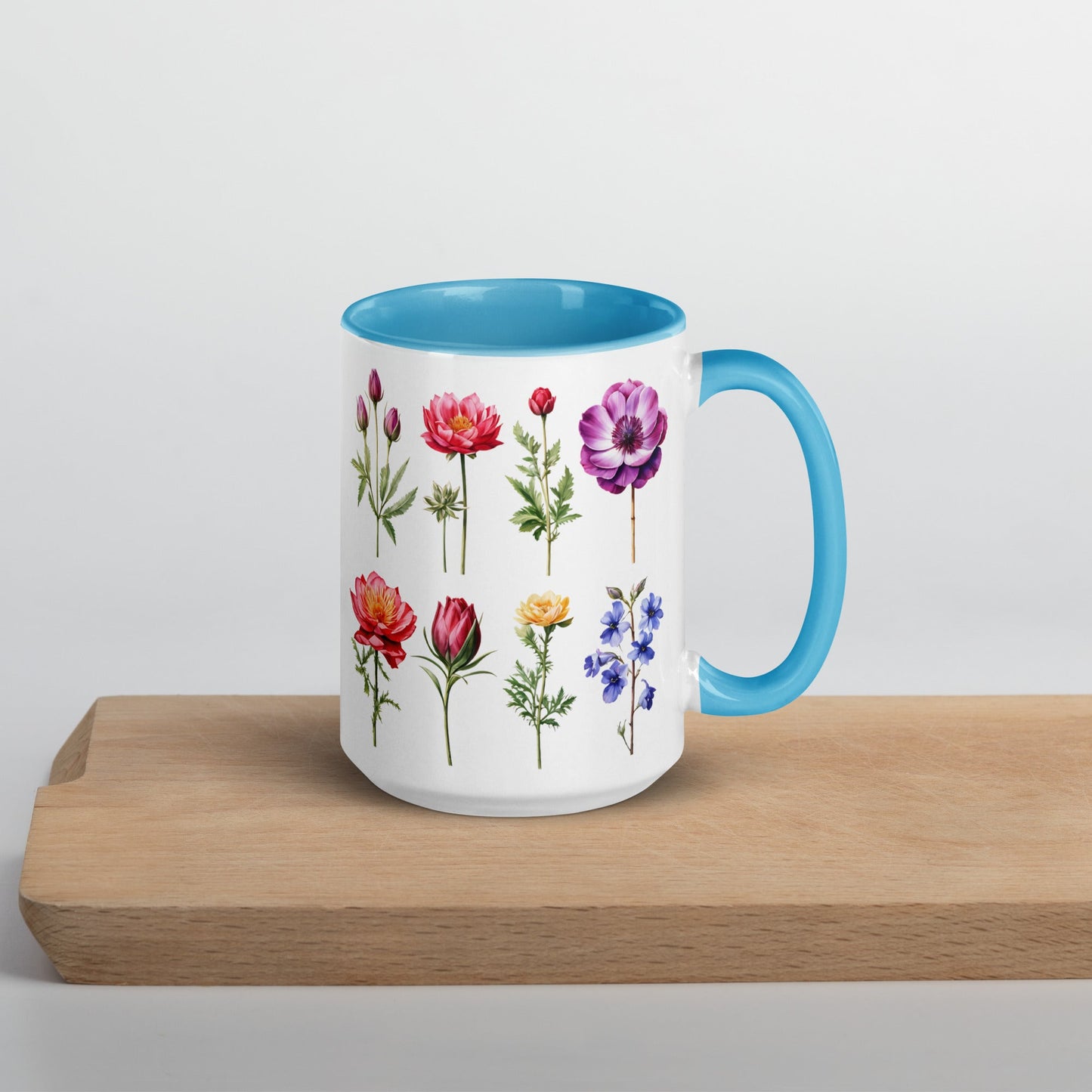 Flower Garden Mug With Color Inside (11 oz and 15 oz) - Mugs - Discovery Co.