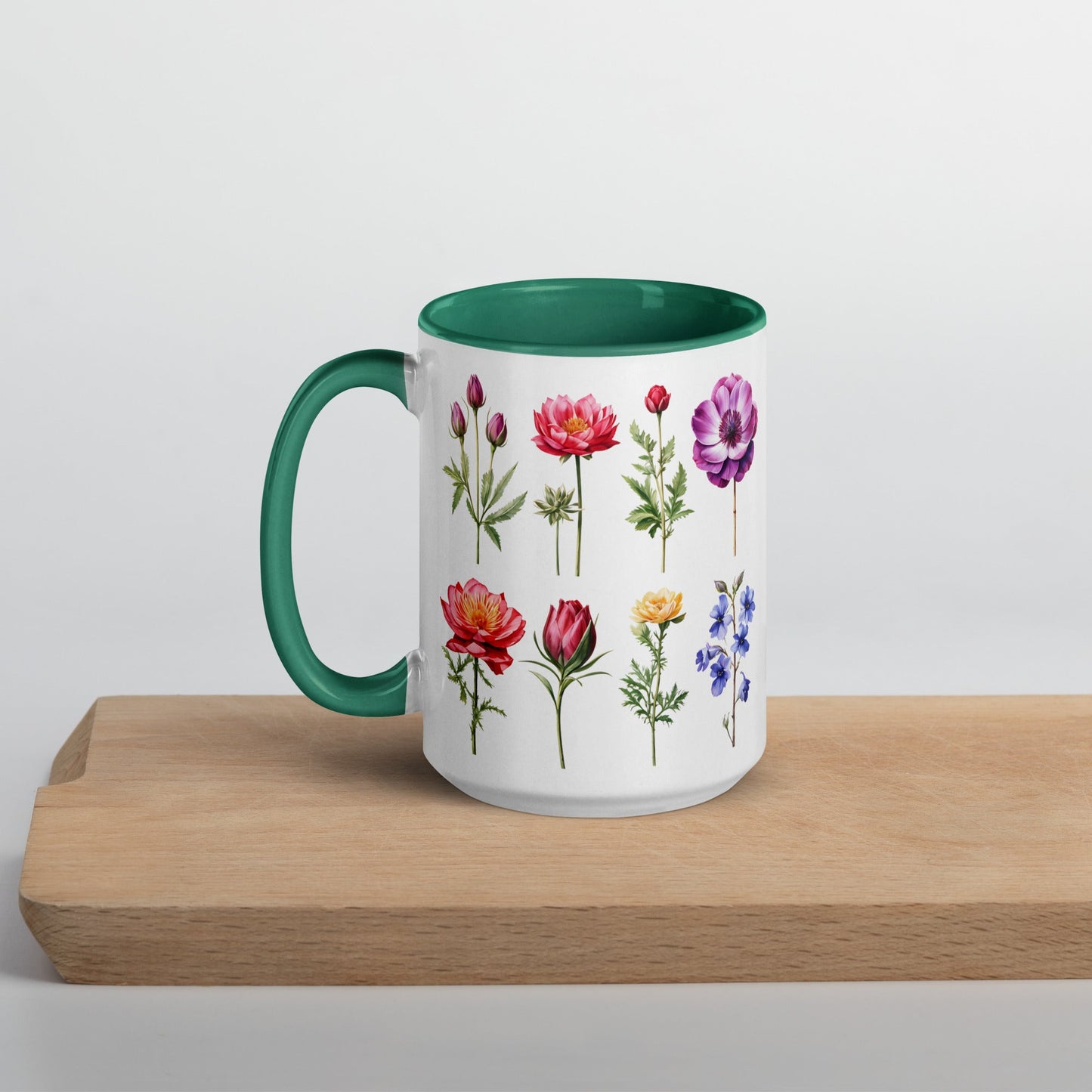 Flower Garden Mug With Color Inside (11 oz and 15 oz) - Mugs - Discovery Co.