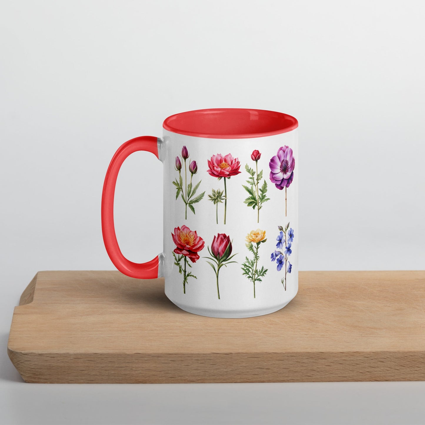 Flower Garden Mug With Color Inside (11 oz and 15 oz) - Mugs - Discovery Co.