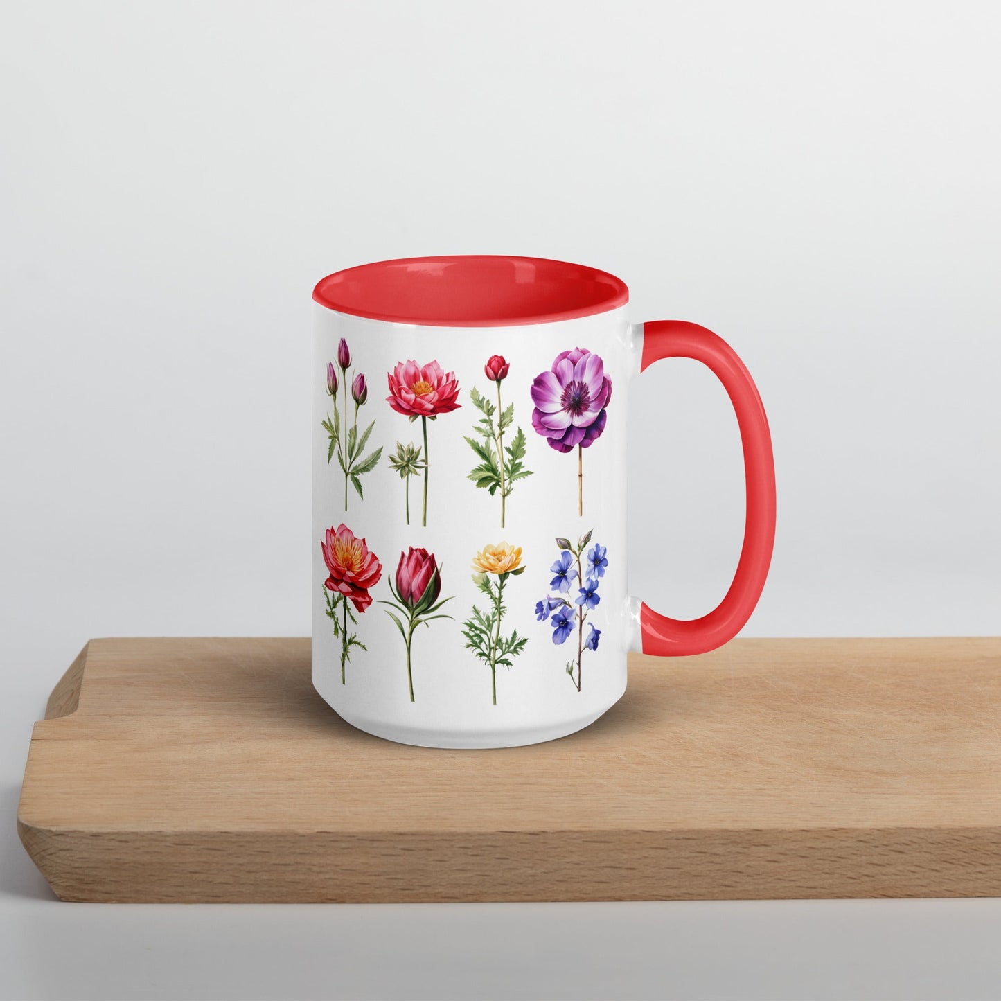 Flower Garden Mug With Color Inside (11 oz and 15 oz) - Mugs - Discovery Co.