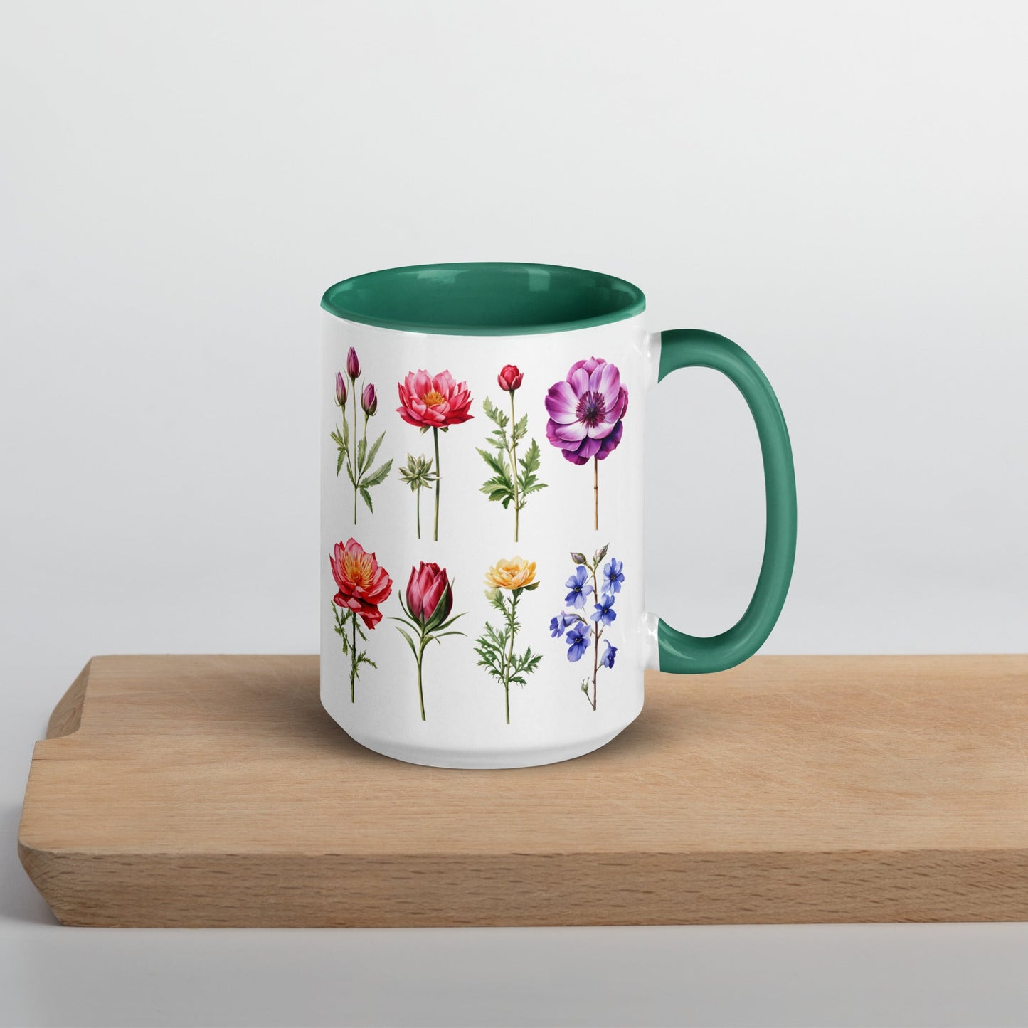 Flower Garden Mug With Color Inside (11 oz and 15 oz) - Mugs - Discovery Co.