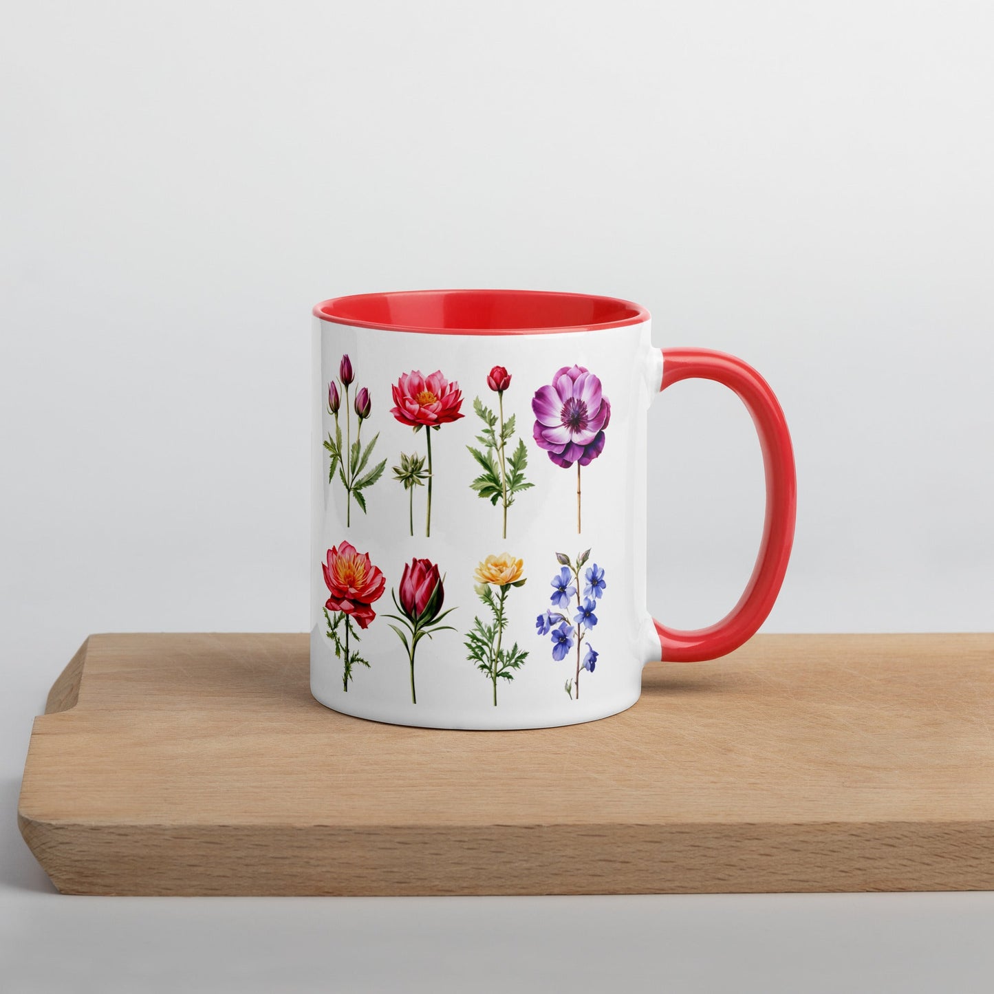 Flower Garden Mug With Color Inside (11 oz and 15 oz) - Mugs - Discovery Co.