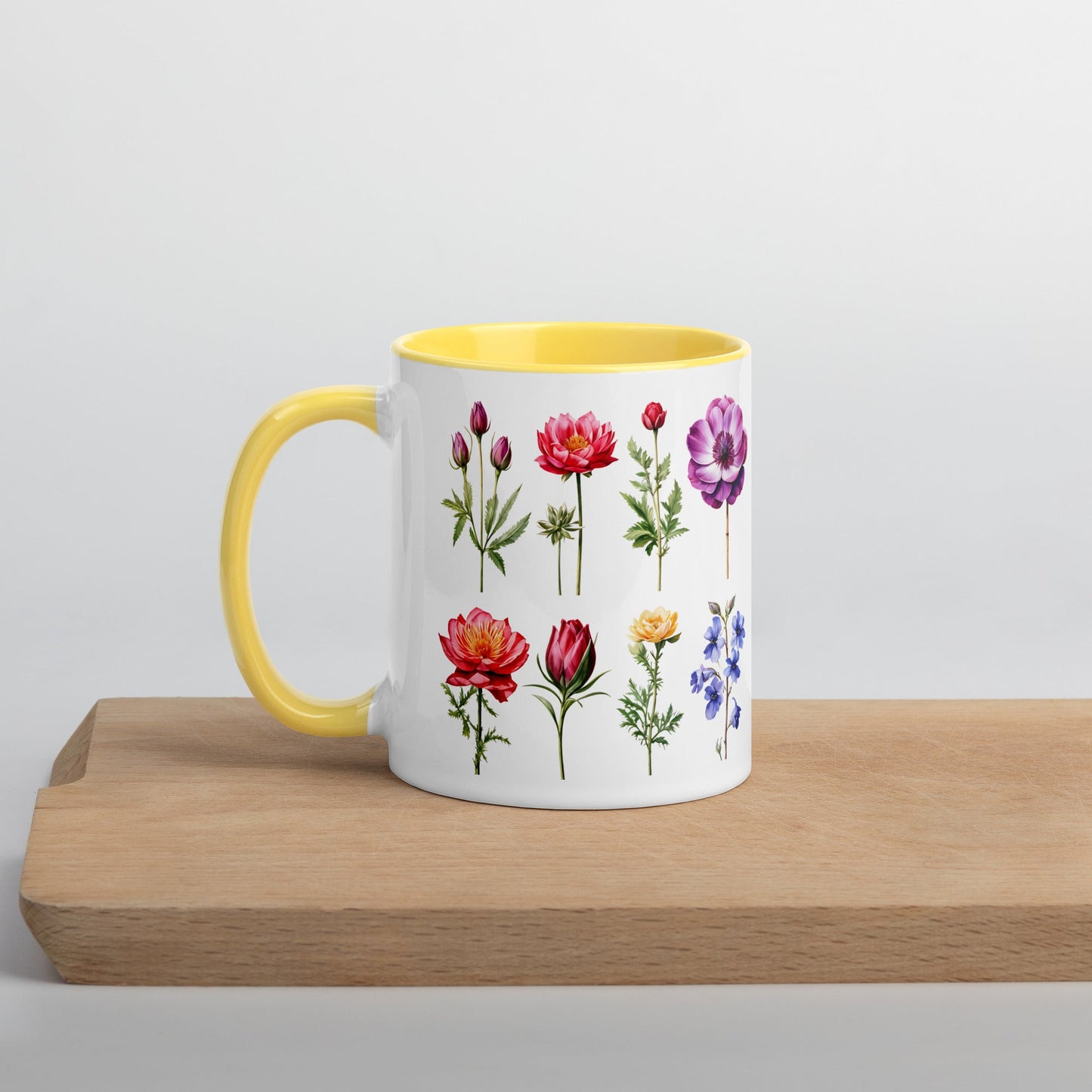 Flower Garden Mug With Color Inside (11 oz and 15 oz) - Mugs - Discovery Co.