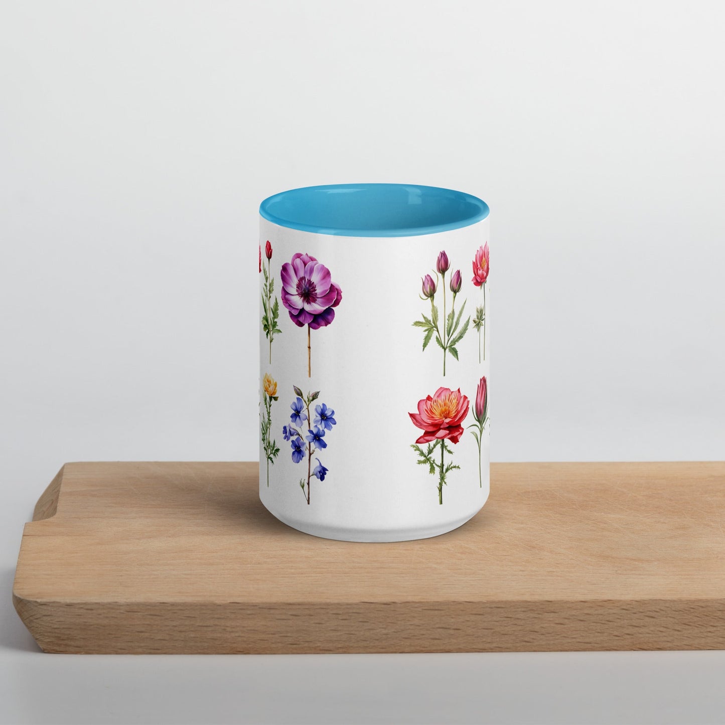 Flower Garden Mug With Color Inside (11 oz and 15 oz) - Mugs - Discovery Co.