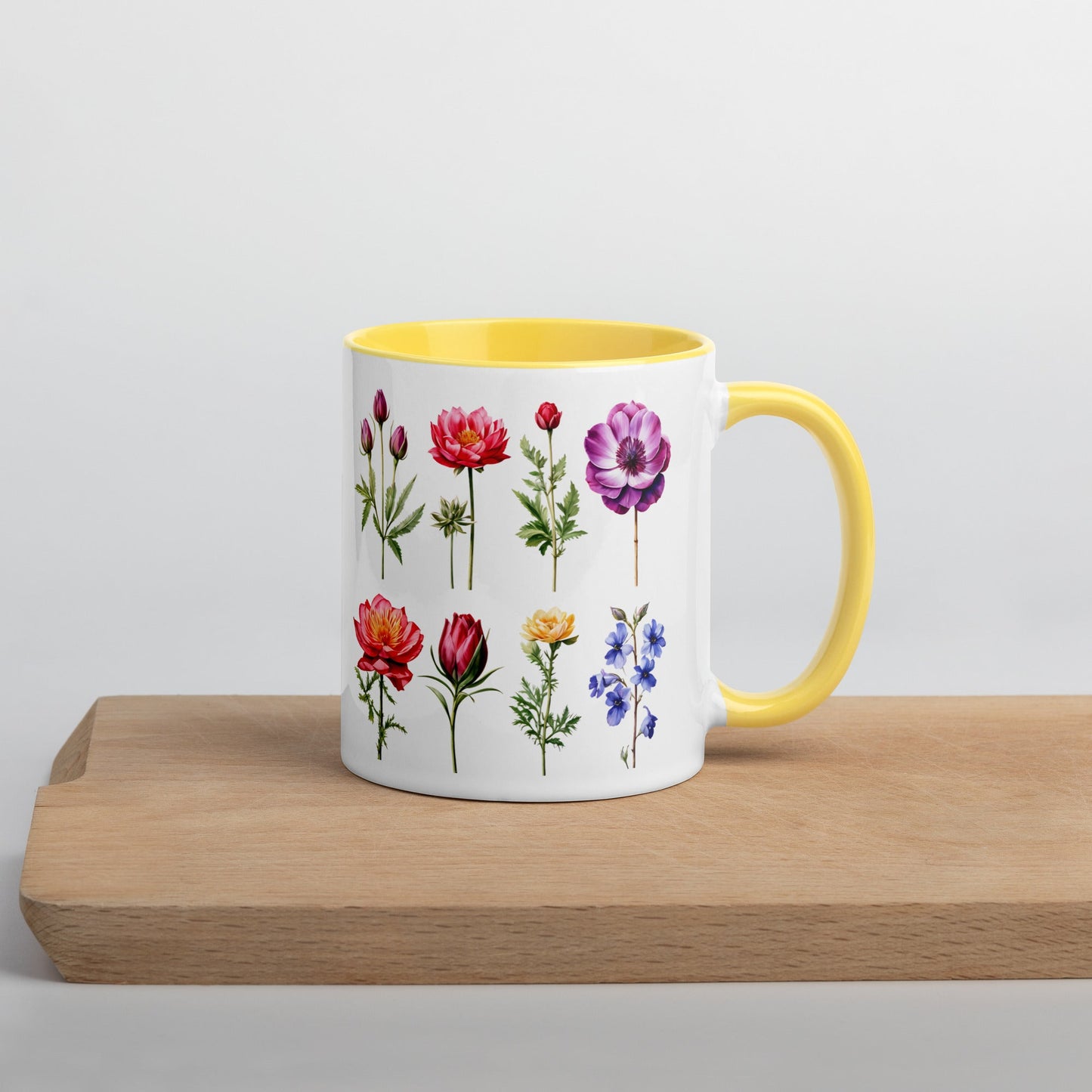 Flower Garden Mug With Color Inside (11 oz and 15 oz) - Mugs - Discovery Co.