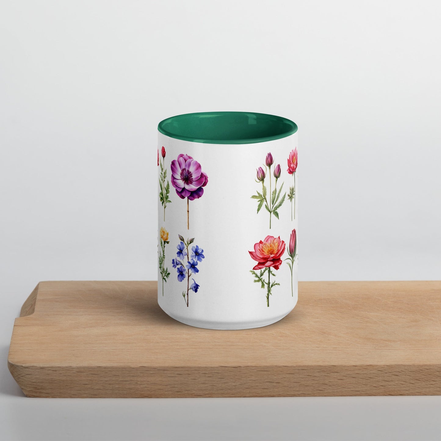 Flower Garden Mug With Color Inside (11 oz and 15 oz) - Mugs - Discovery Co.