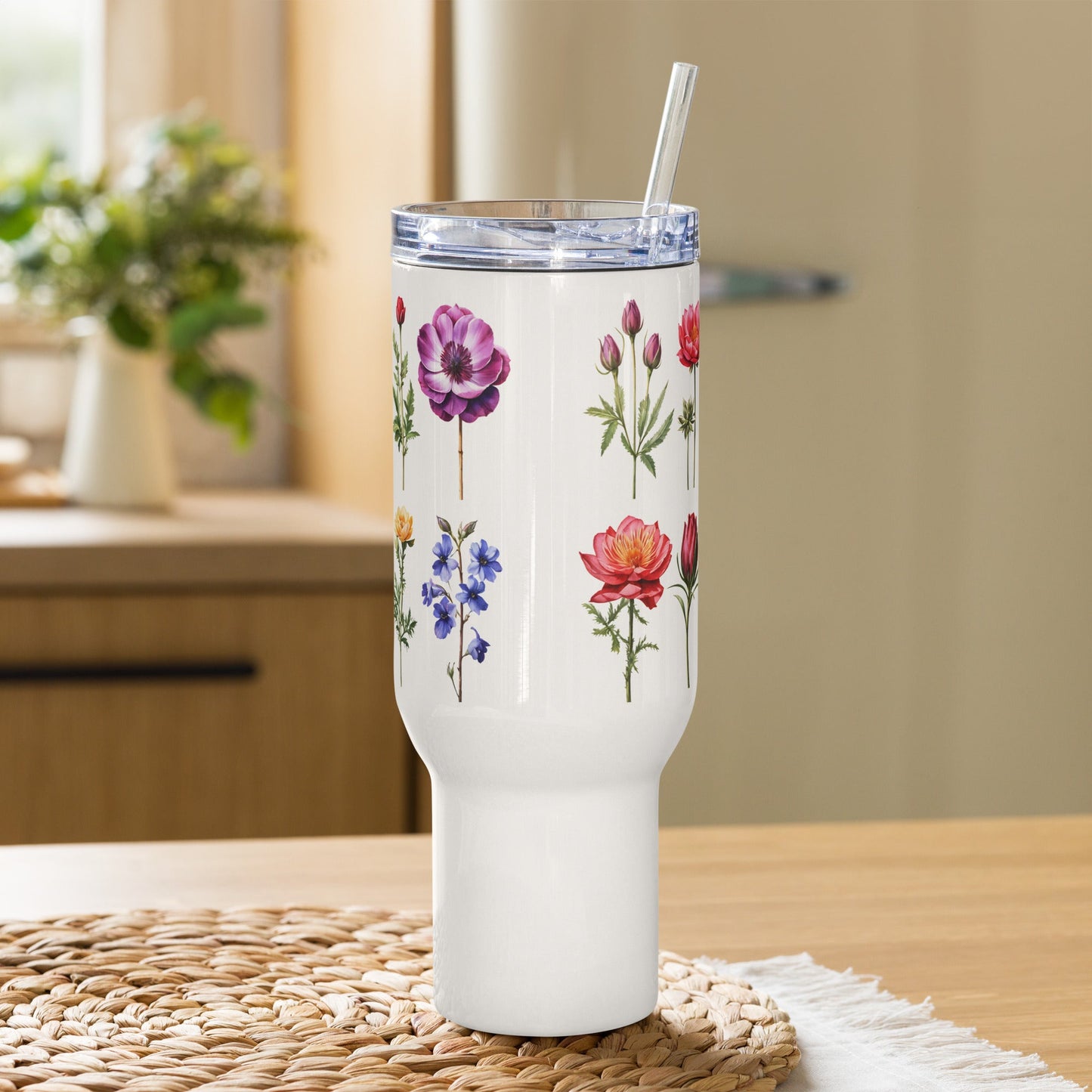 Flower Garden Stainless Steel Travel Mug (25 oz and 40 oz) - Travel Mug - Discovery Co.