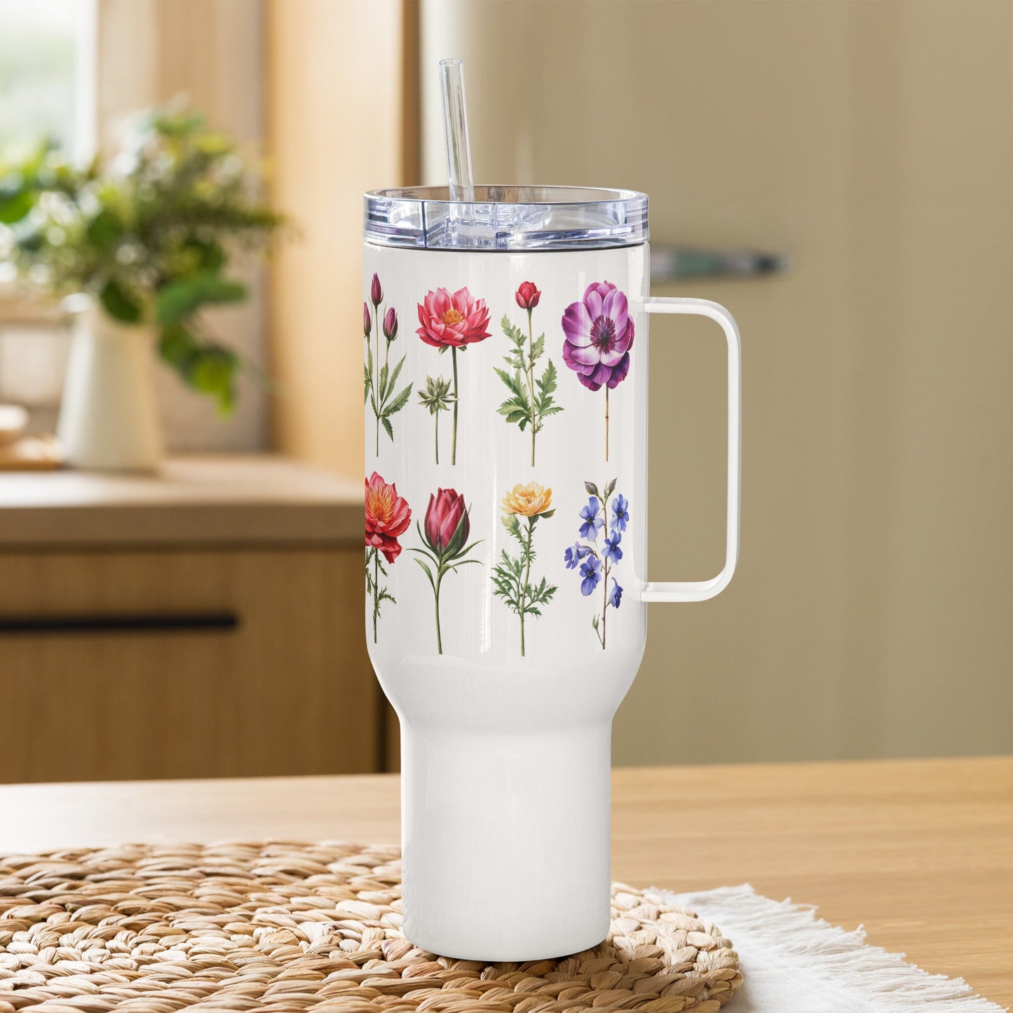 Flower Garden Stainless Steel Travel Mug (25 oz and 40 oz) - Travel Mug - Discovery Co.