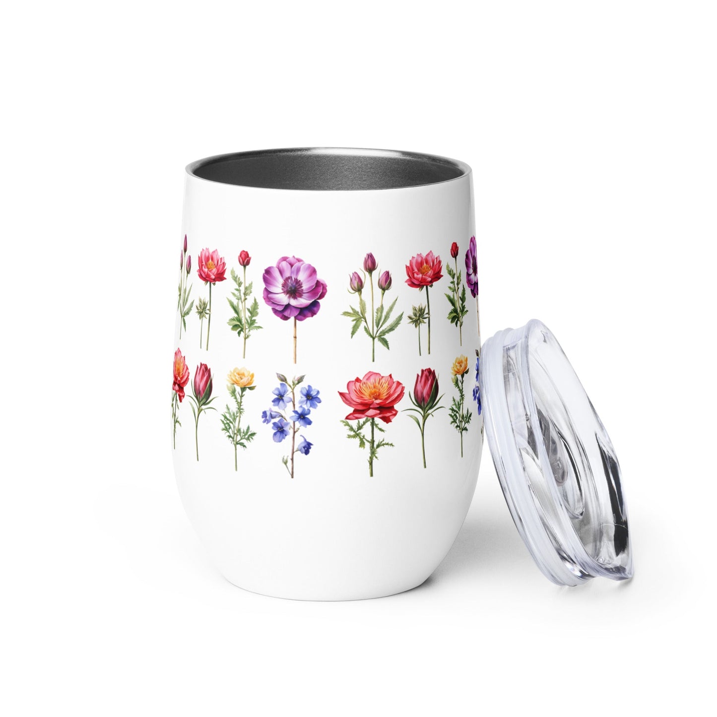 Flower Garden Stainless Steel Wine Tumbler - Tumblers - Discovery Co.