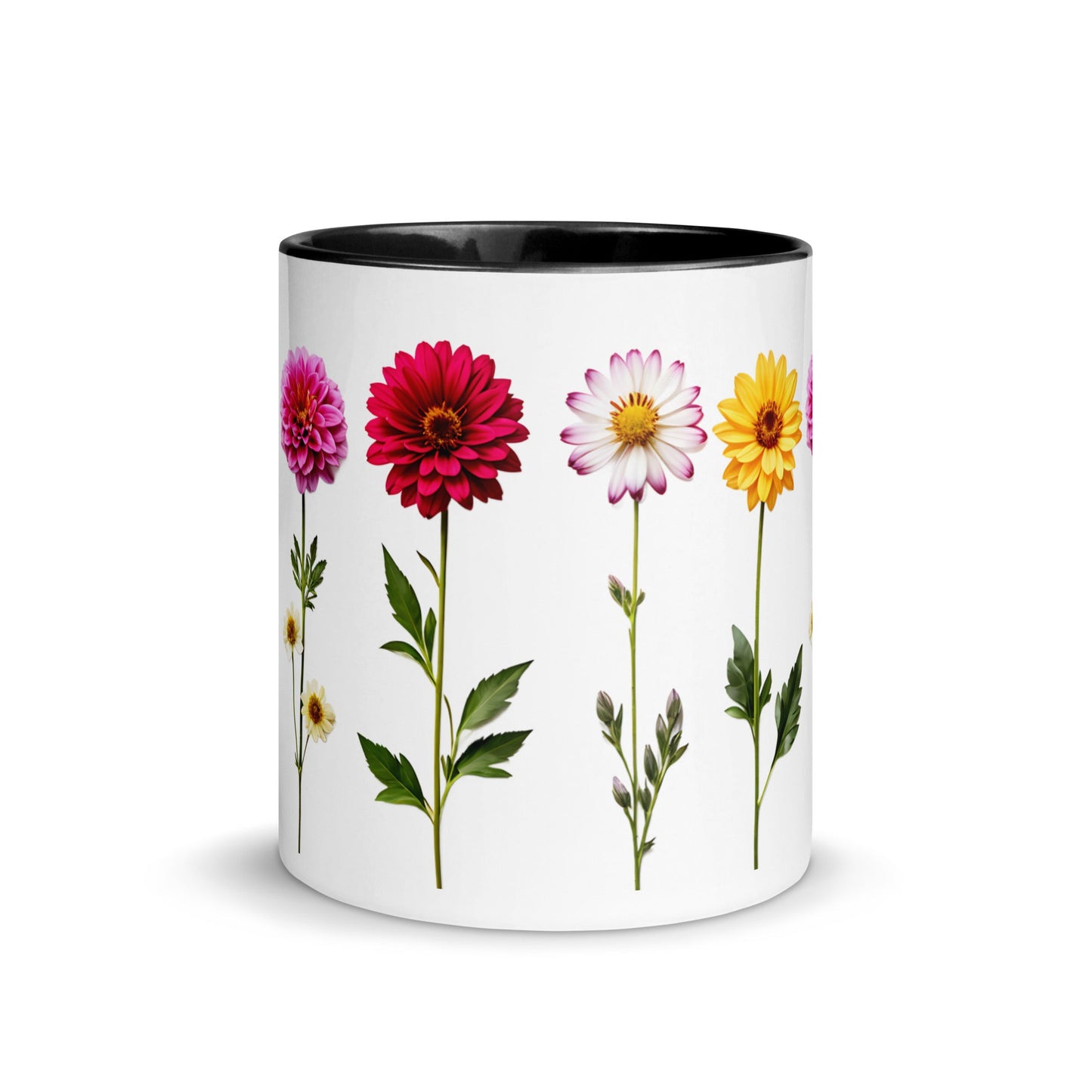 Flowers Mug with Color Inside - Mugs - Discovery Co.