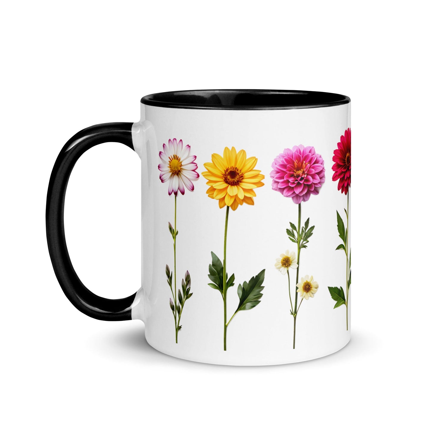 Flowers Mug with Color Inside - Mugs - Discovery Co.