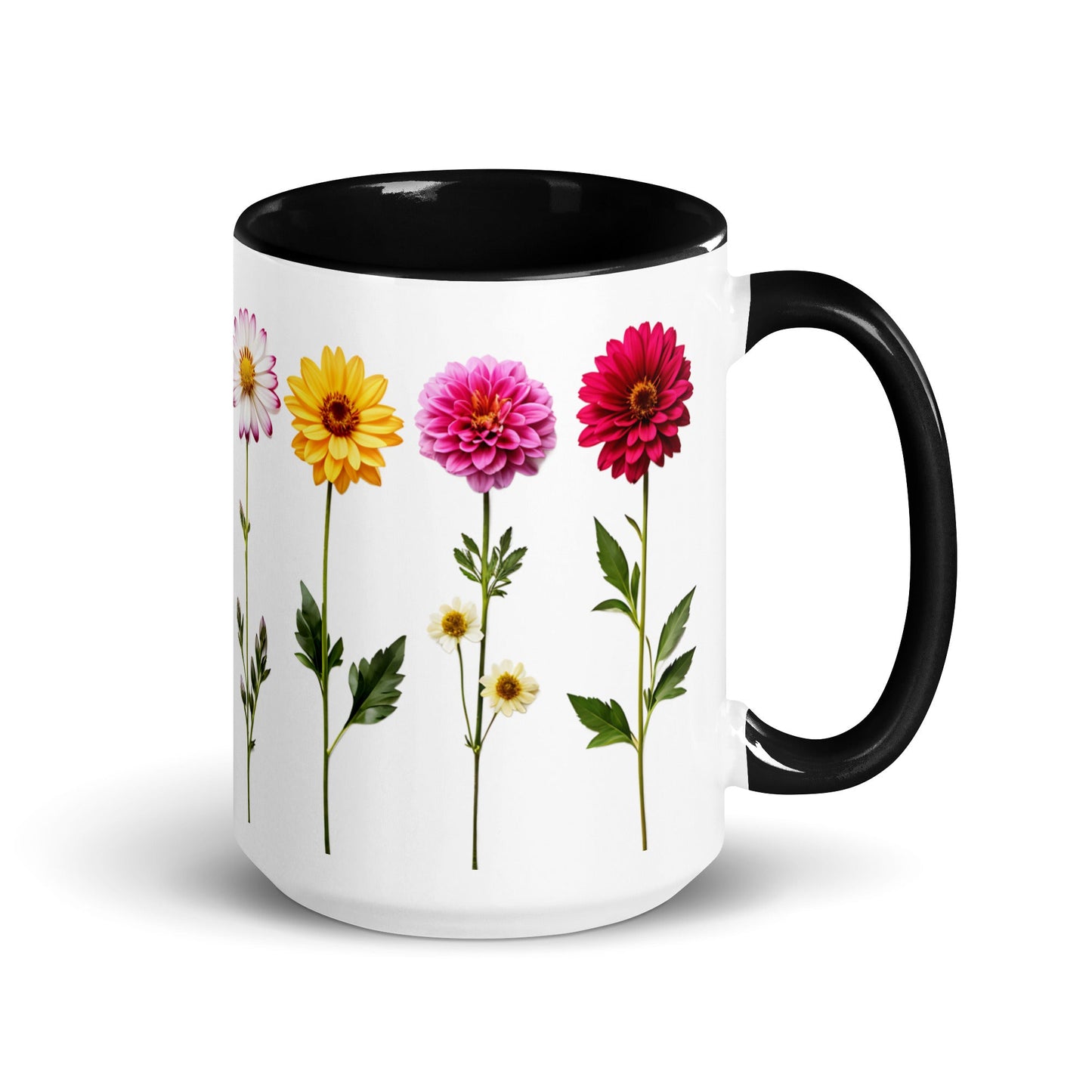 Flowers Mug with Color Inside - Mugs - Discovery Co.