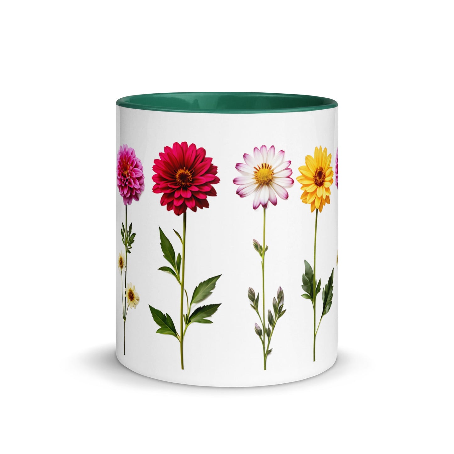 Flowers Mug with Color Inside - Mugs - Discovery Co.