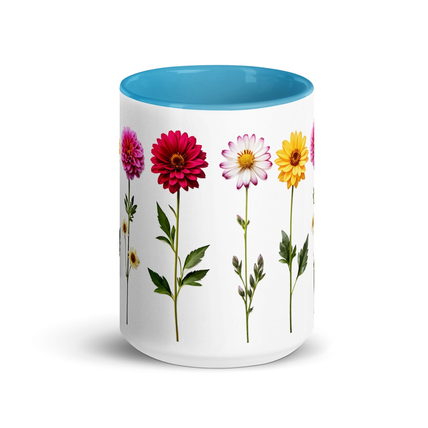 Flowers Mug with Color Inside - Mugs - Discovery Co.
