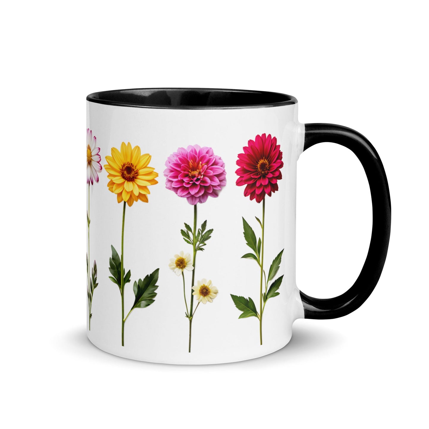 Flowers Mug with Color Inside - Mugs - Discovery Co.