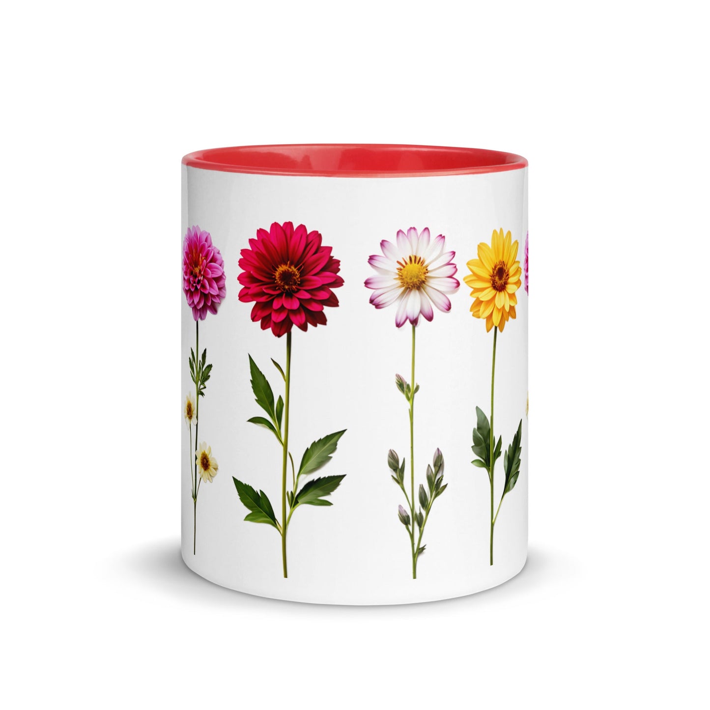 Flowers Mug with Color Inside - Mugs - Discovery Co.