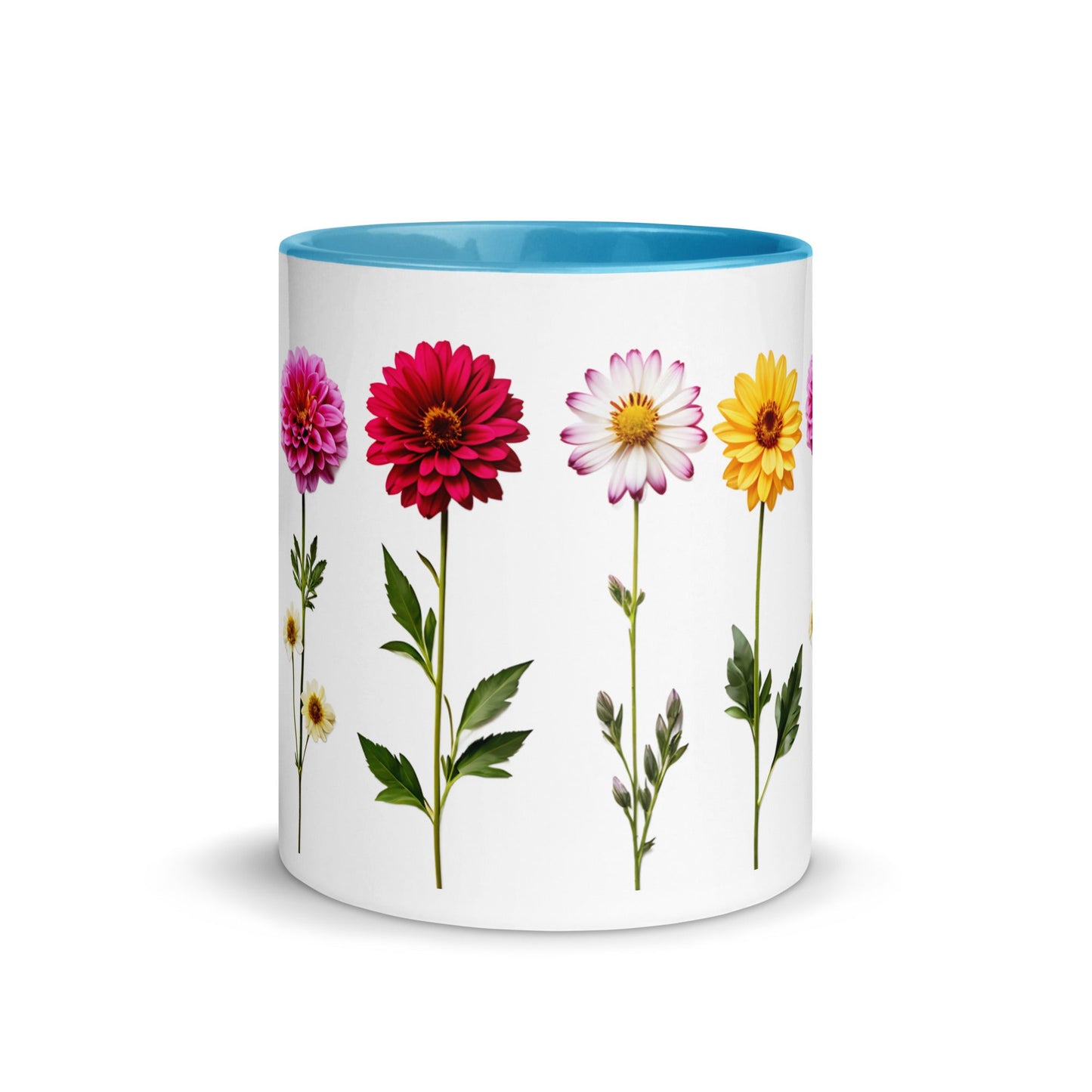Flowers Mug with Color Inside - Mugs - Discovery Co.