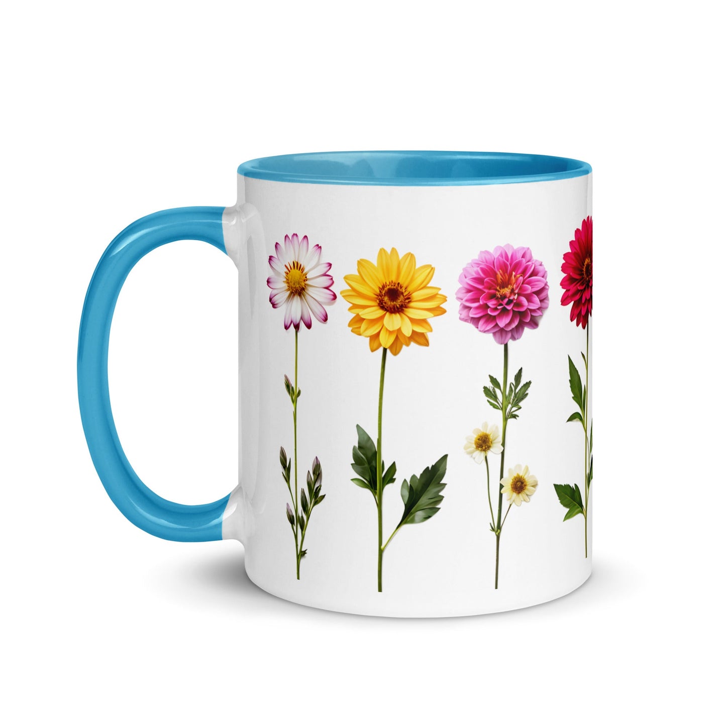 Flowers Mug with Color Inside - Mugs - Discovery Co.