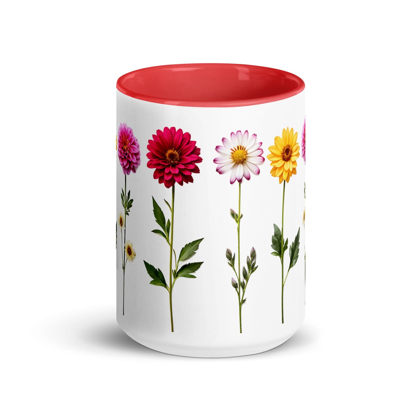 Flowers Mug with Color Inside - Mugs - Discovery Co.
