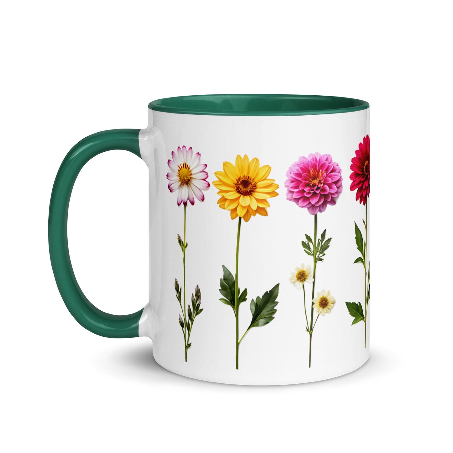 Flowers Mug with Color Inside - Mugs - Discovery Co.