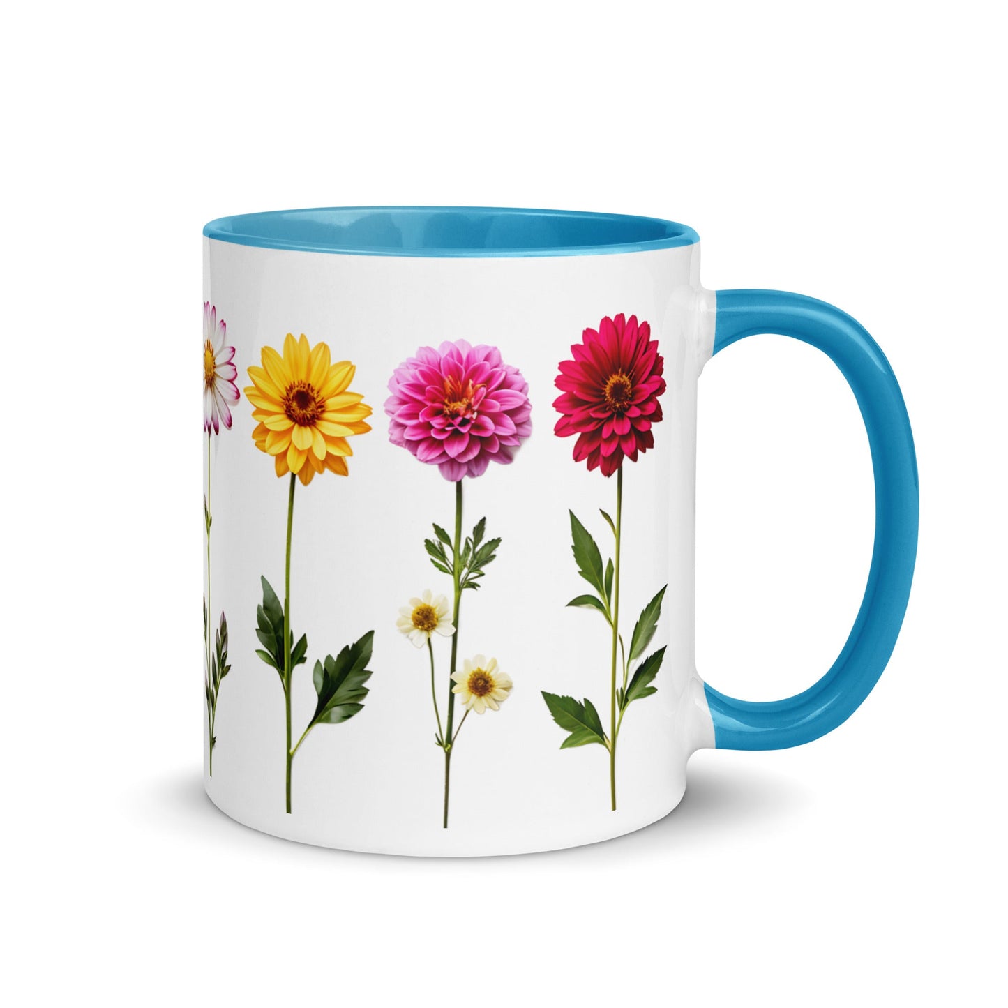 Flowers Mug with Color Inside - Mugs - Discovery Co.