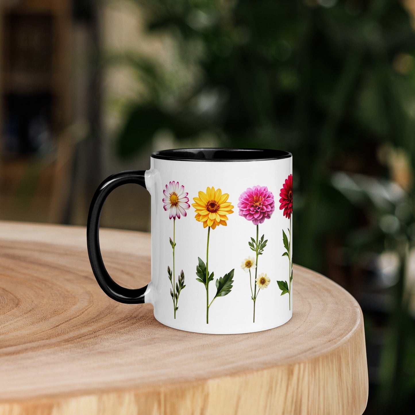 Flowers Mug with Color Inside - Mugs - Discovery Co.