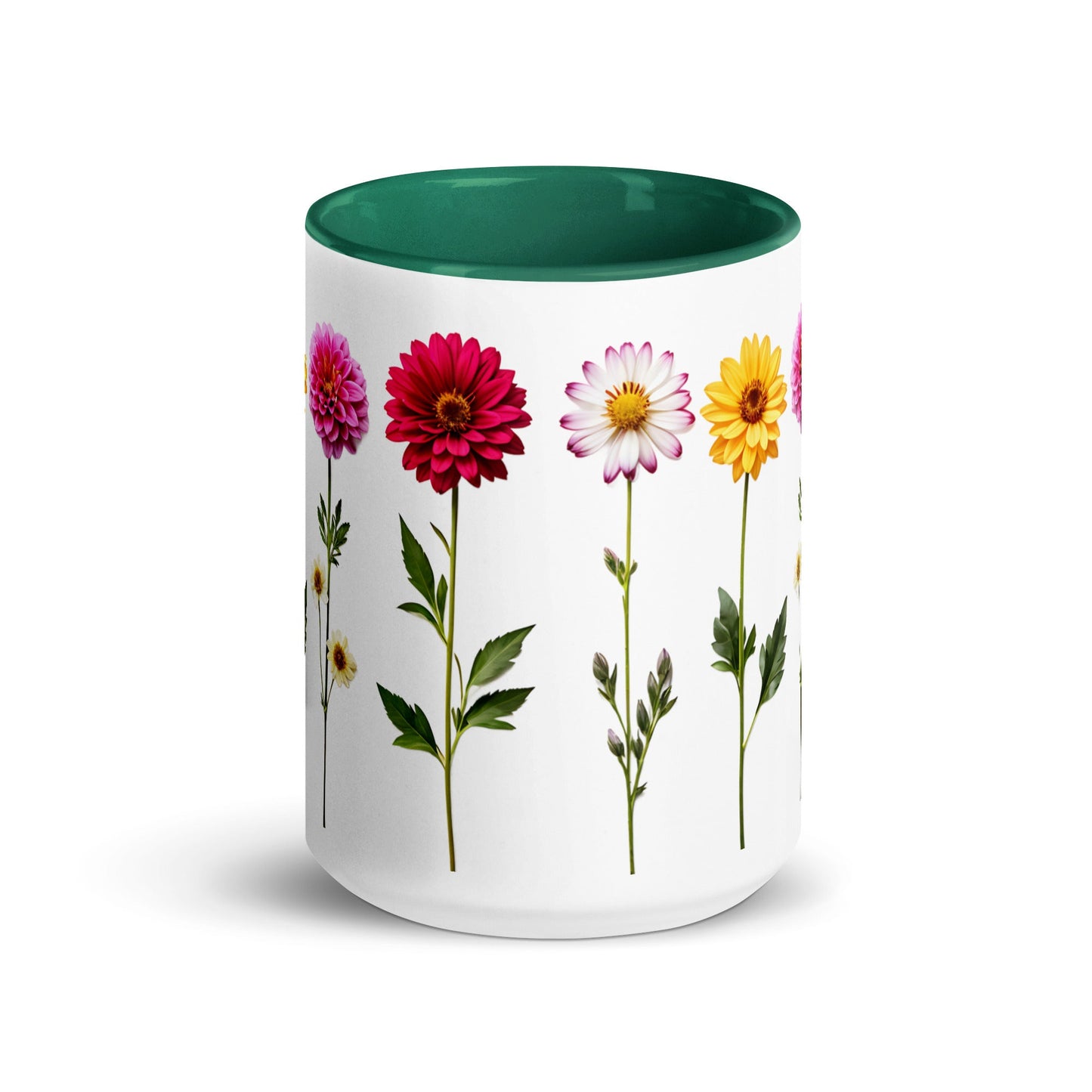 Flowers Mug with Color Inside - Mugs - Discovery Co.