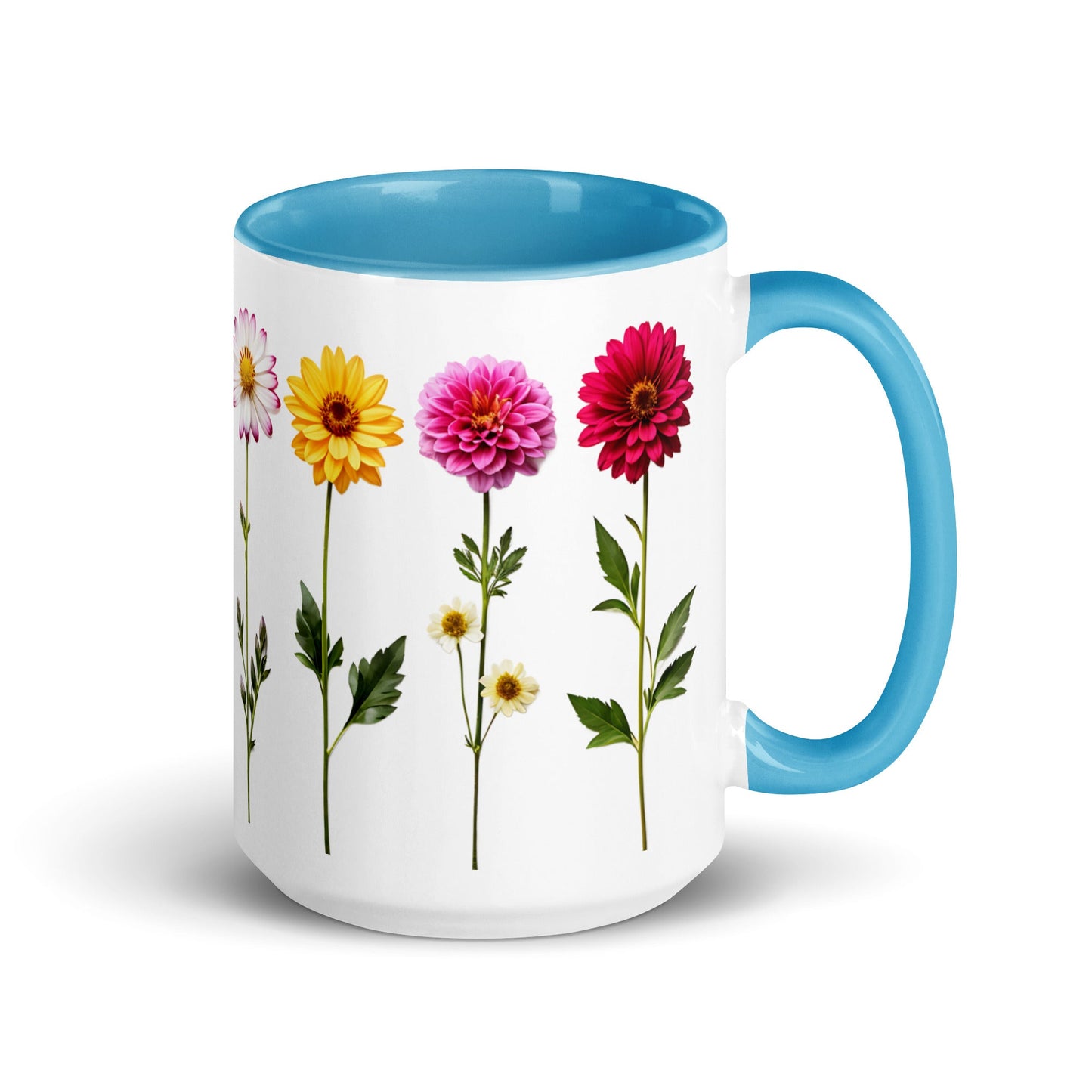 Flowers Mug with Color Inside - Mugs - Discovery Co.