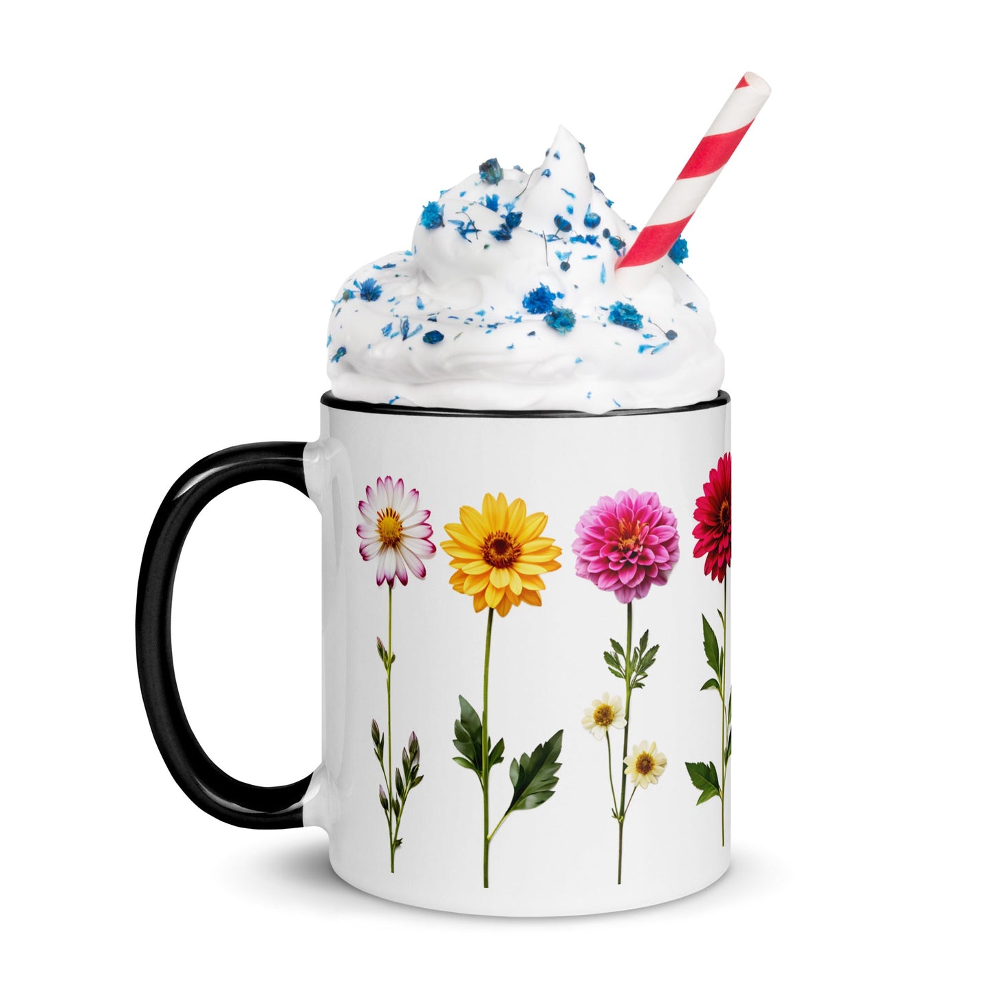 Flowers Mug with Color Inside - Mugs - Discovery Co.