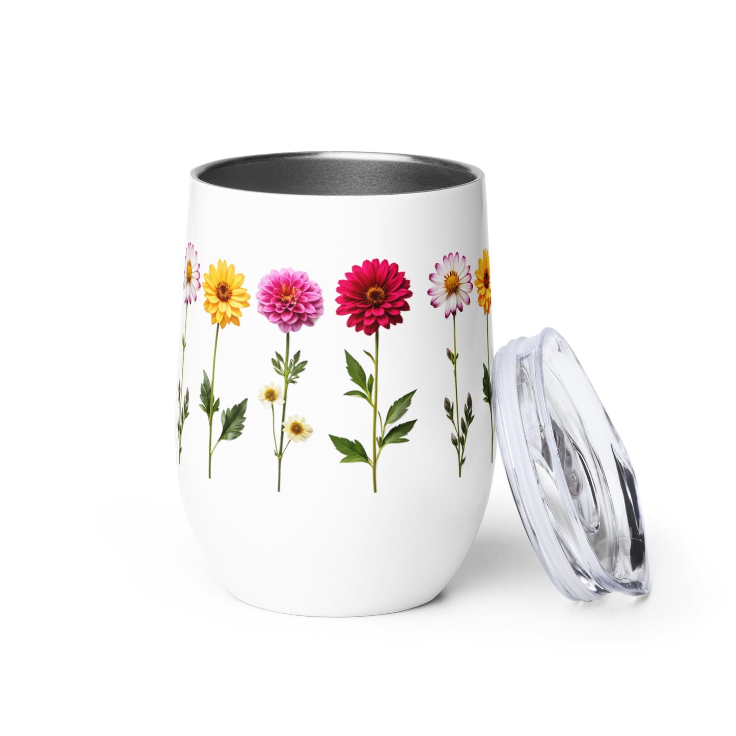 Flowers Stainless Steel Wine Tumbler - Tumblers - Discovery Co.