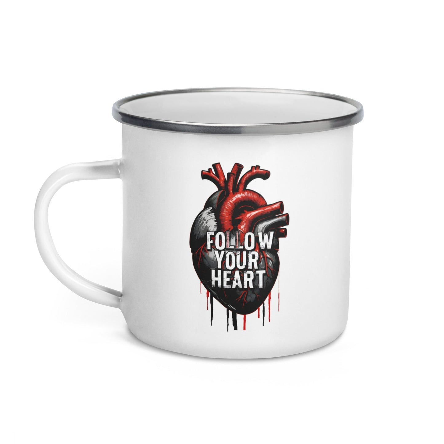 Follow Your Heart Enamel Mug - Mugs - Discovery Co.