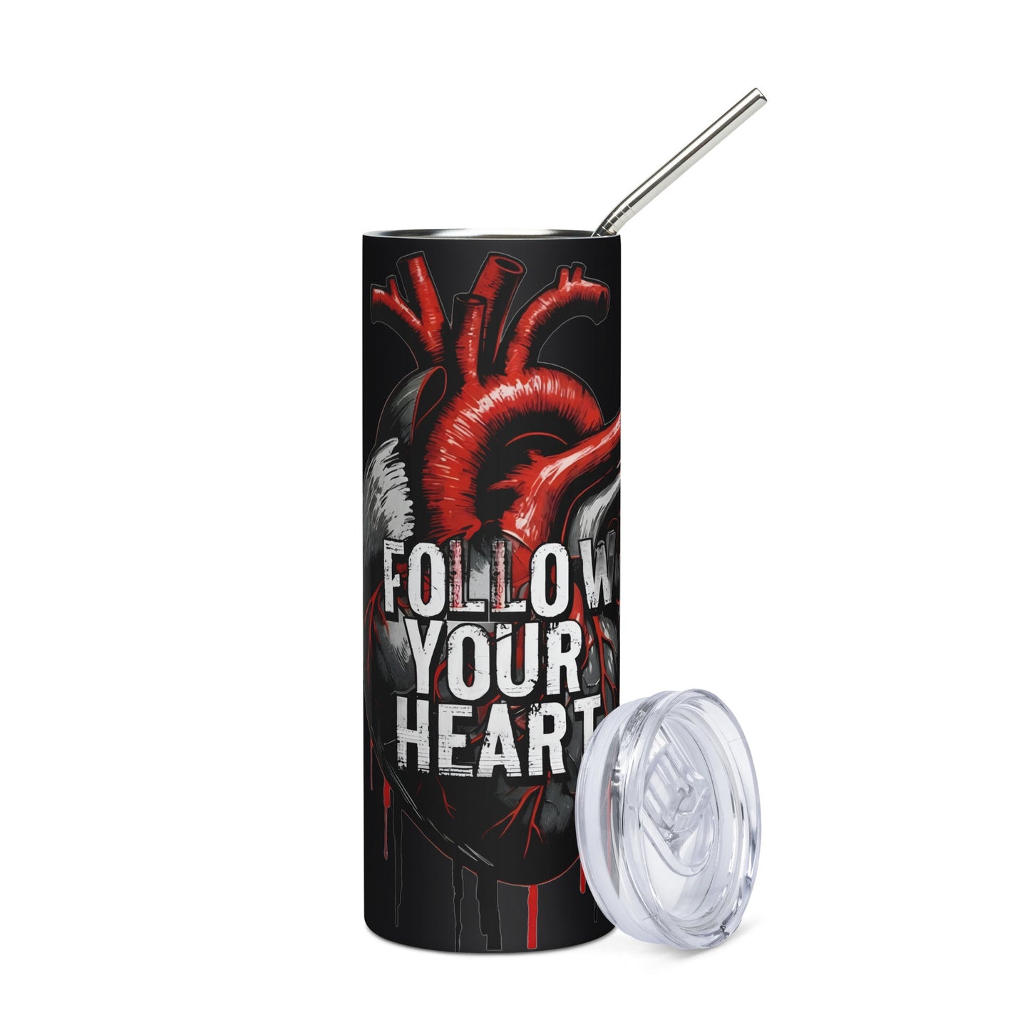 Follow Your Heart Stainless Steel Tumbler - Steel Tumbler - Discovery Co.