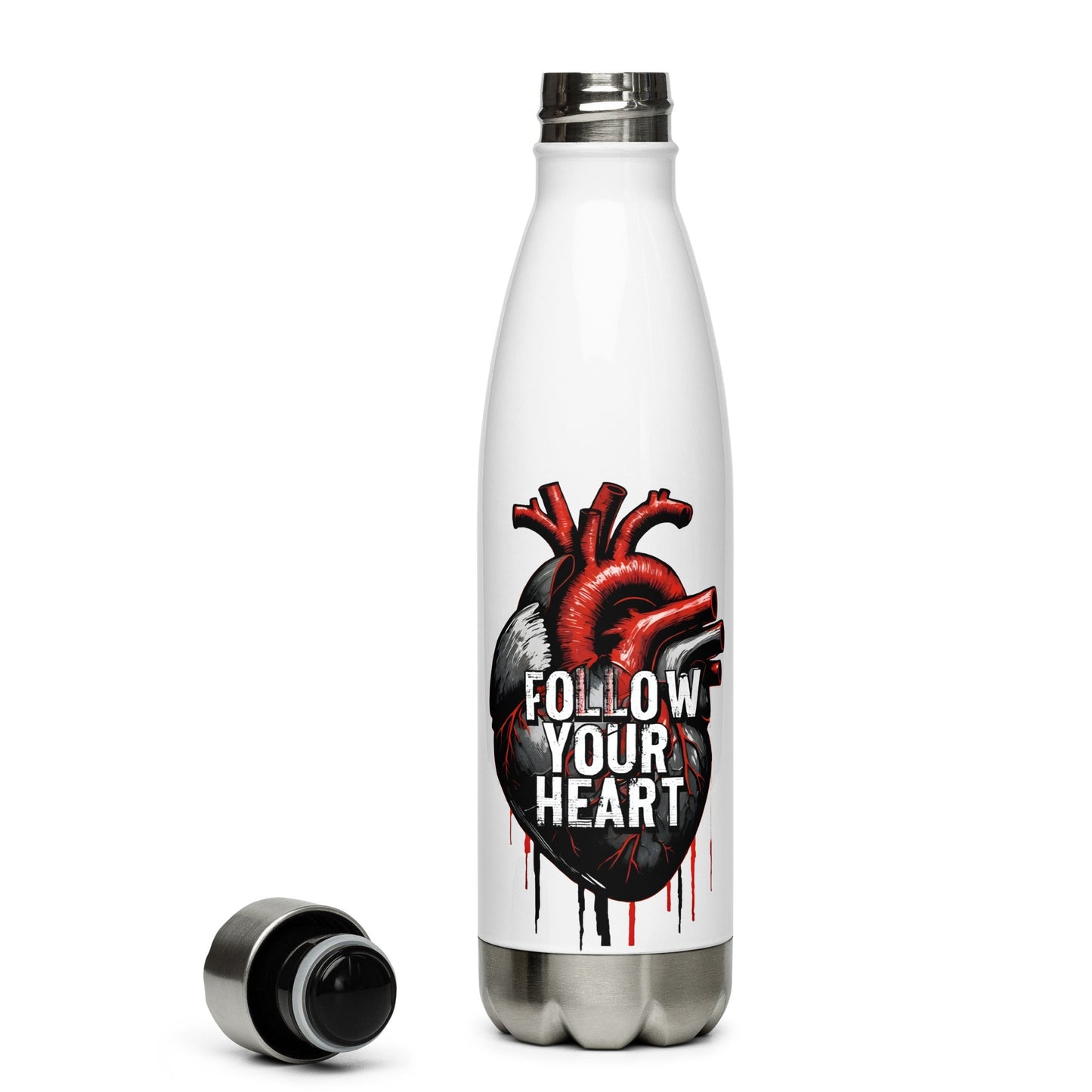 Follow Your Heart Stainless Steel Water Bottle - Stainless Steel Water Bottle - Discovery Co.