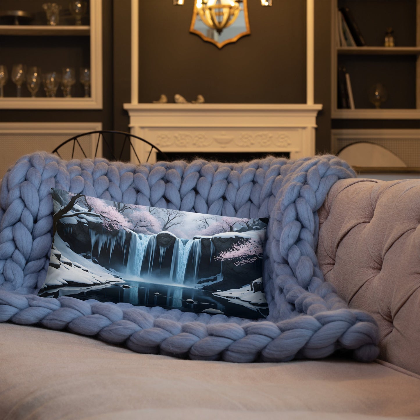 Frozen Waterfall II Basic Pillow - Pillows - Discovery Co.