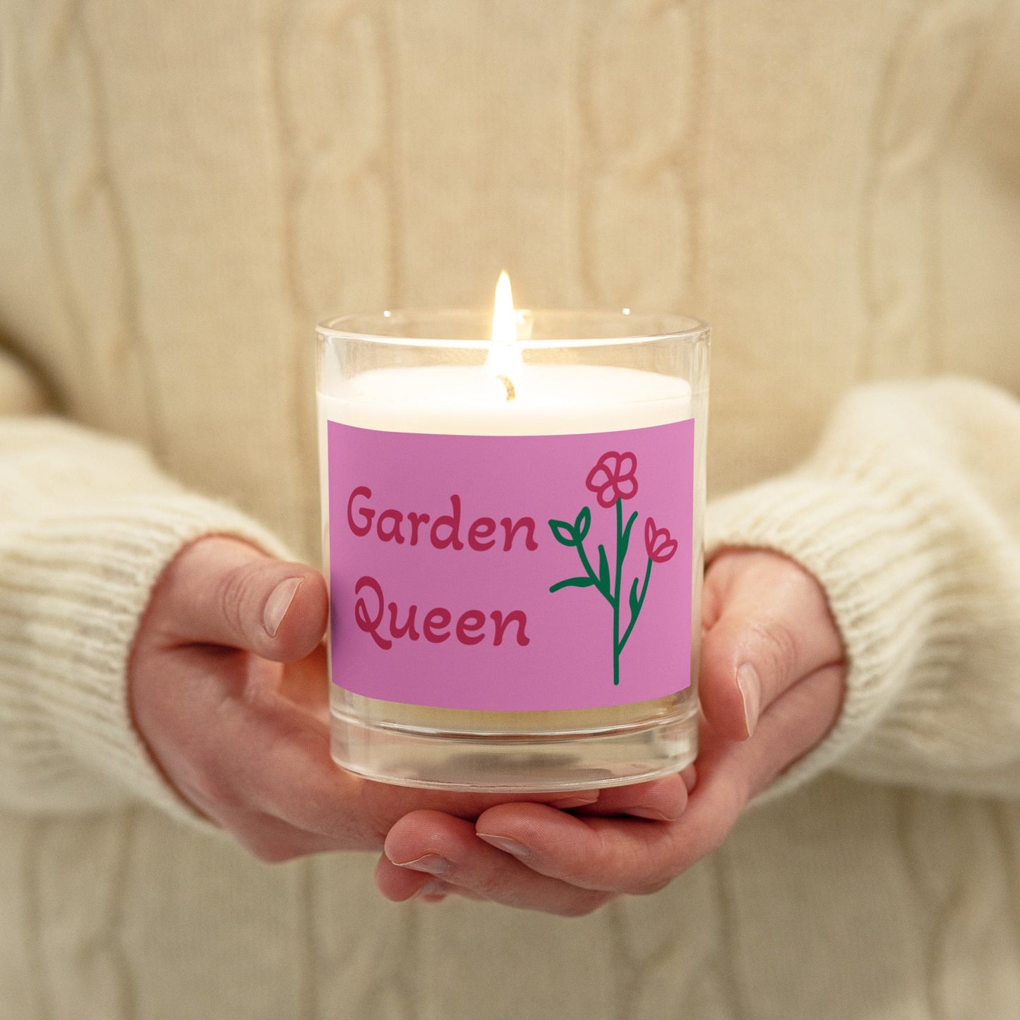 Garden Queen Glass Jar Soy Wax Candle - Candles - Discovery Co.